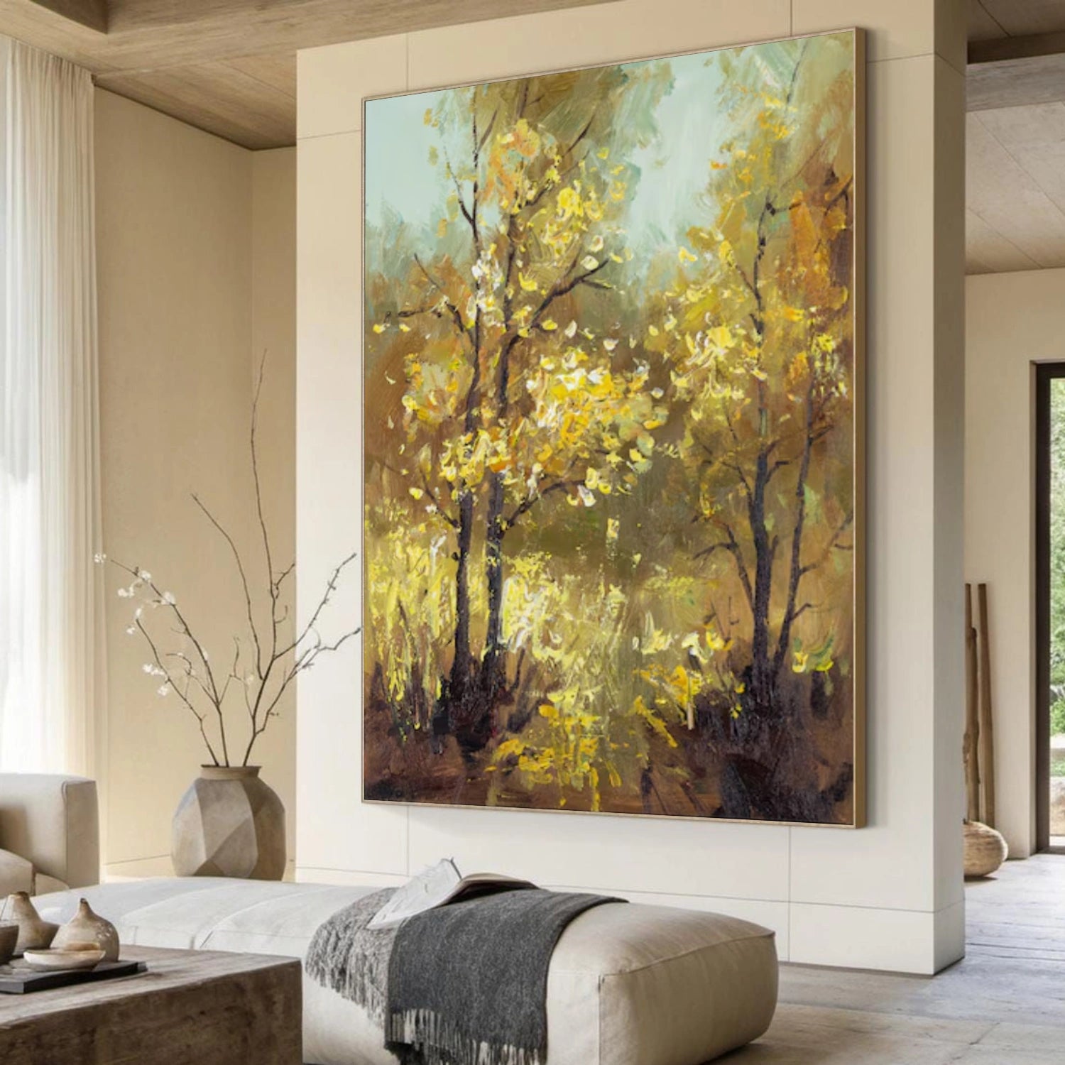 Flower & Tree Abstract Canvas Art #FT 306