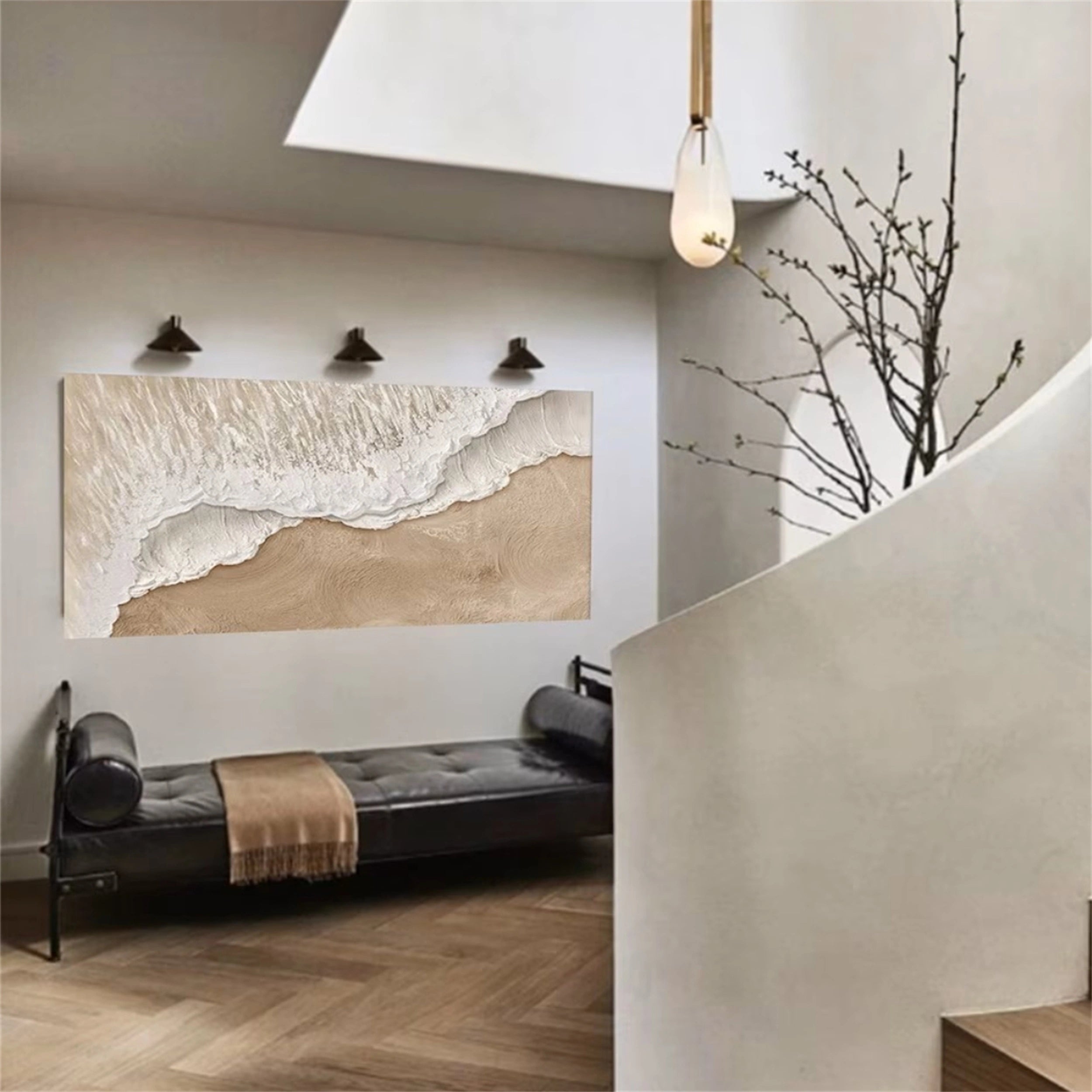 Frameless(Streched Only) Ocean And Sky Painting #OS 077