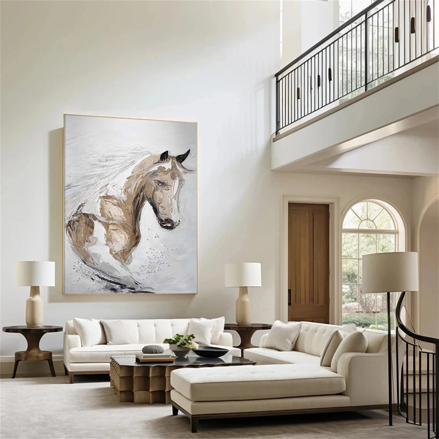 Abstract Animal Horse Texture Canvas Art #AP190