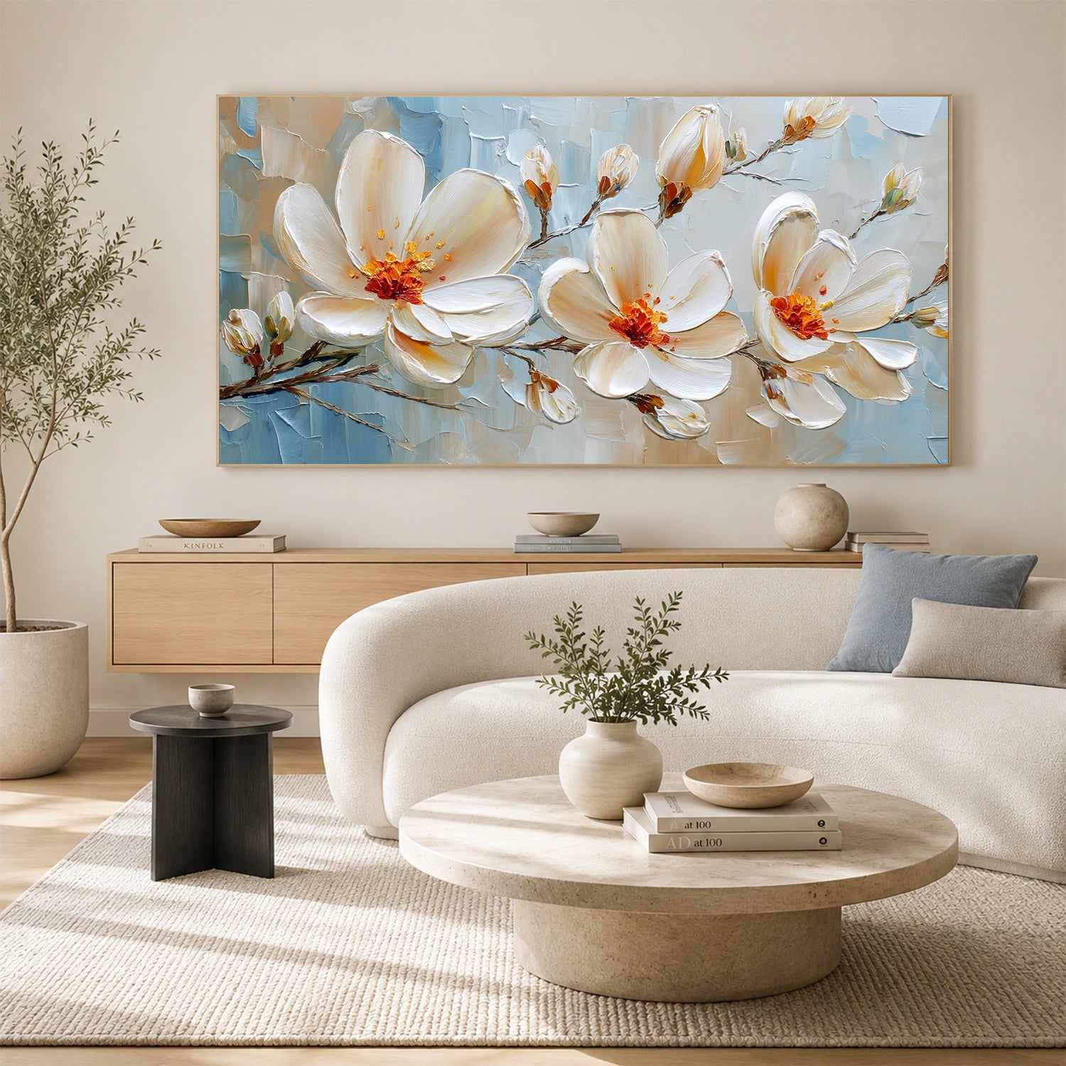 Flower & Tree Abstract Texture Canvas # FT 393