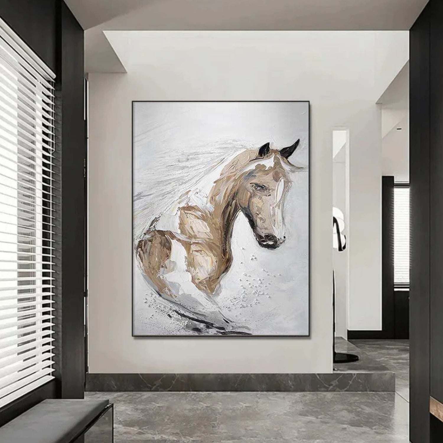 Abstract Animal Horse Texture Canvas Art #AP190
