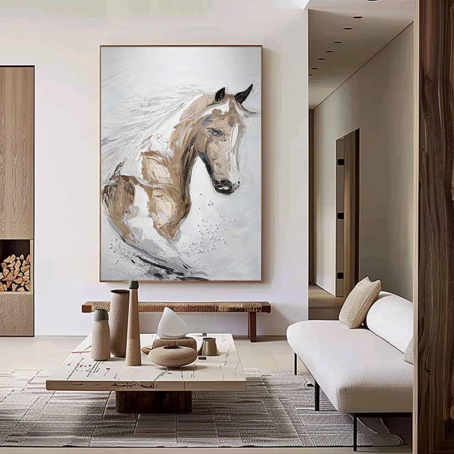 Abstract Animal Horse Texture Canvas Art #AP190