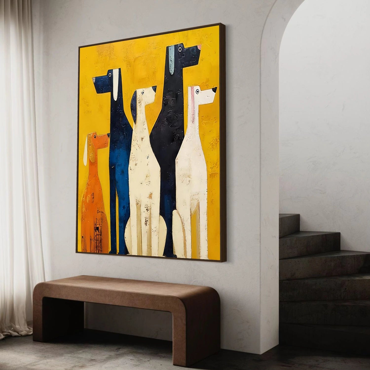 Colorful Abstract Animal Texture Canvas Art #AP234