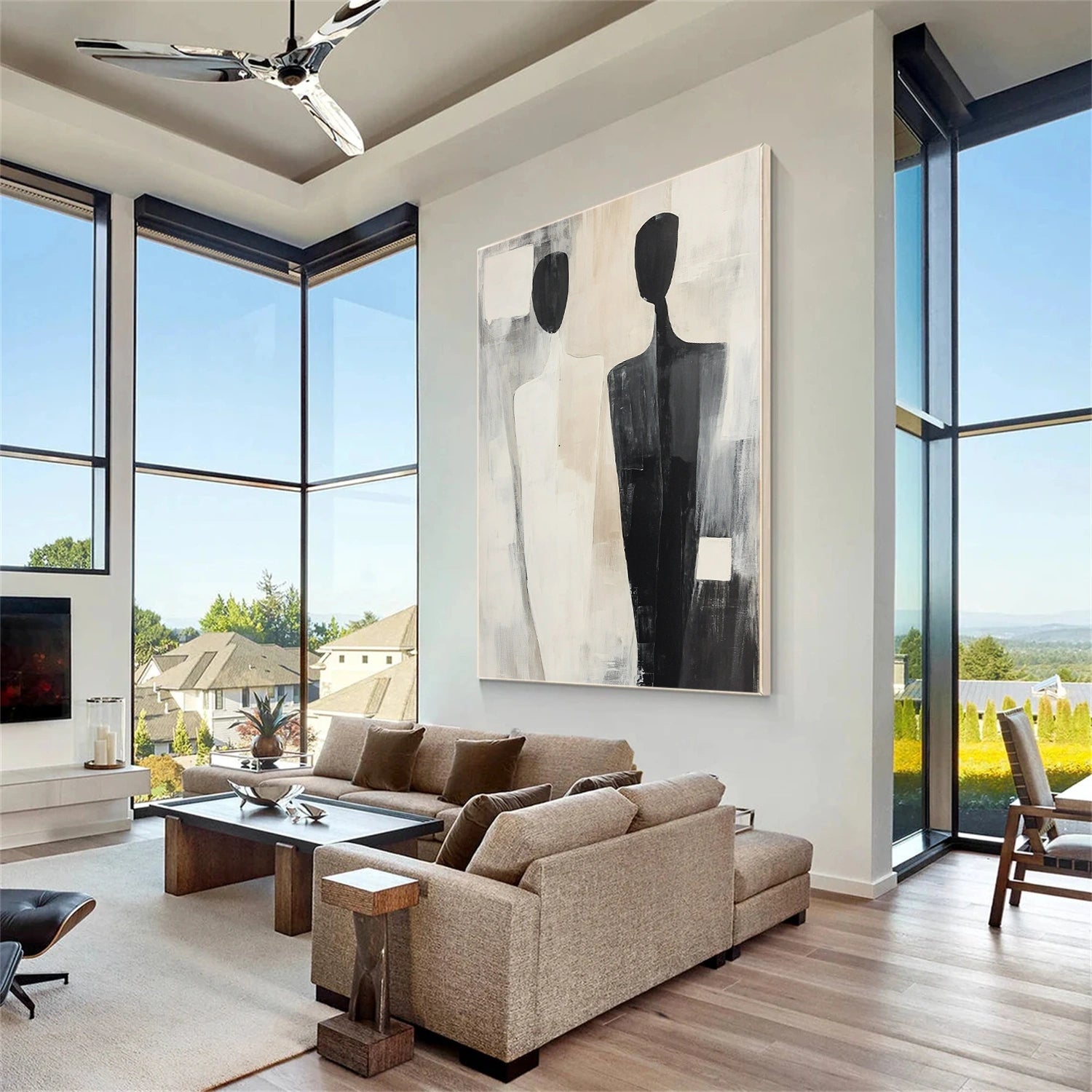 Custom Contemporary Abstract Minimalist Wall Art #CW014