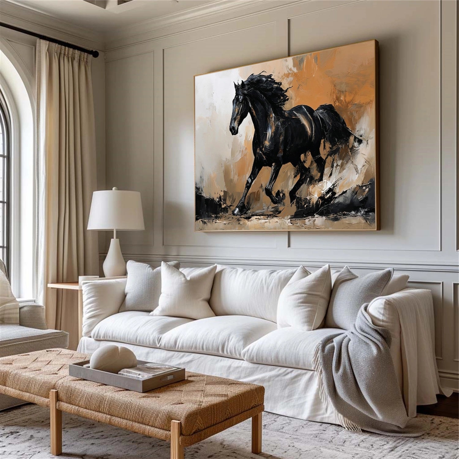 Abstract Animal Horse Texture Canvas Art #AP229