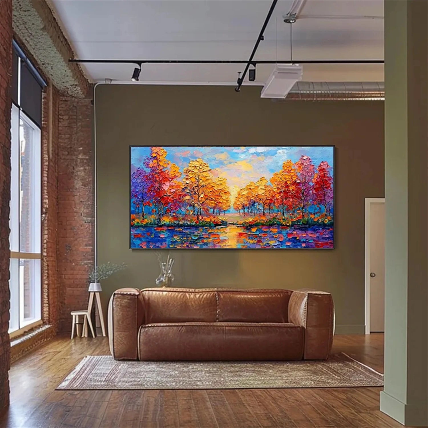 #CL-Custom Size Flower And Tree Painting #FT 149