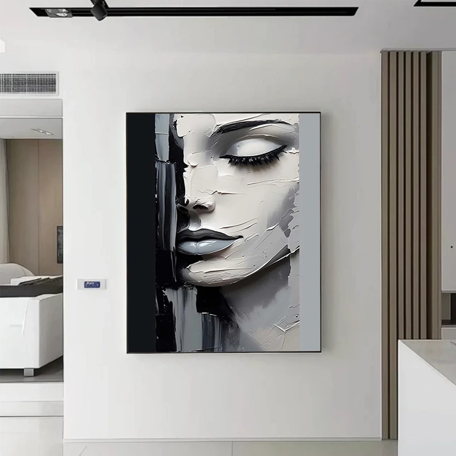 Abstract Portrait Texture Wall Art #PT004