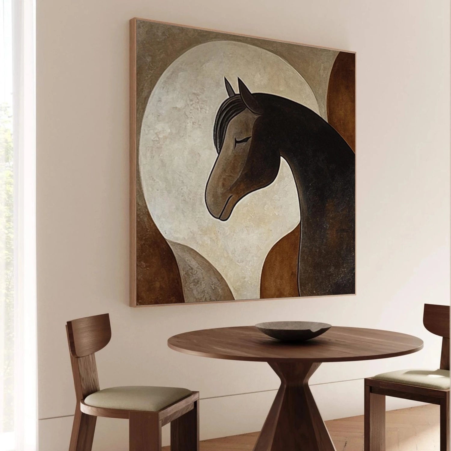 Abstract Animal Horse Canvas Art #AP230