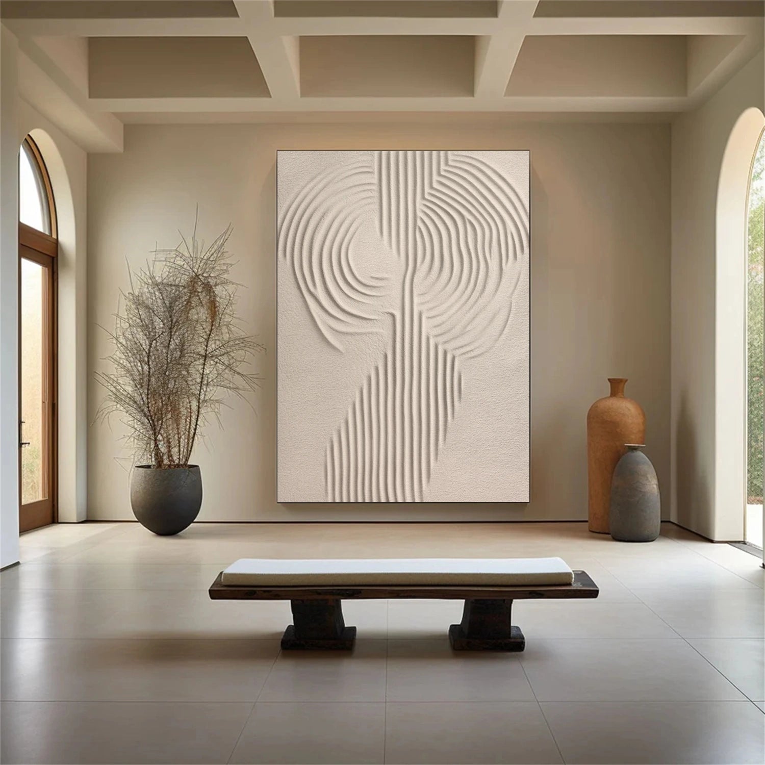 Beige & Brown Abstract #BB142