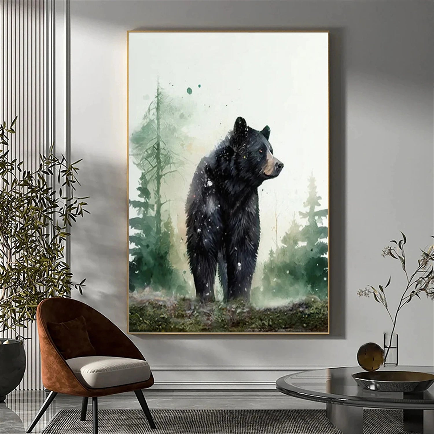 Abstract Animal Canvas Art #AP178