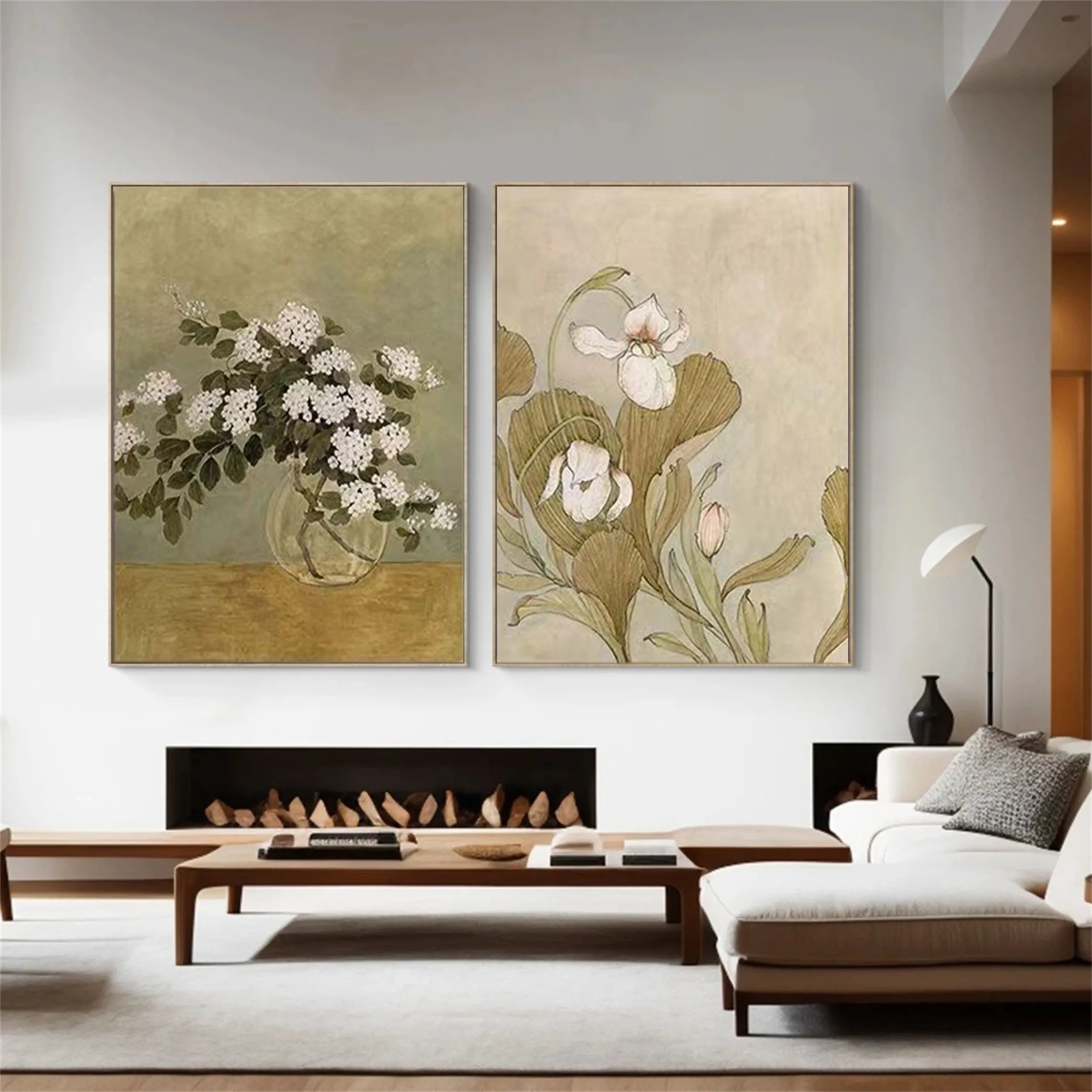 Flower And Tree Painting Set of 2 #FT 066
