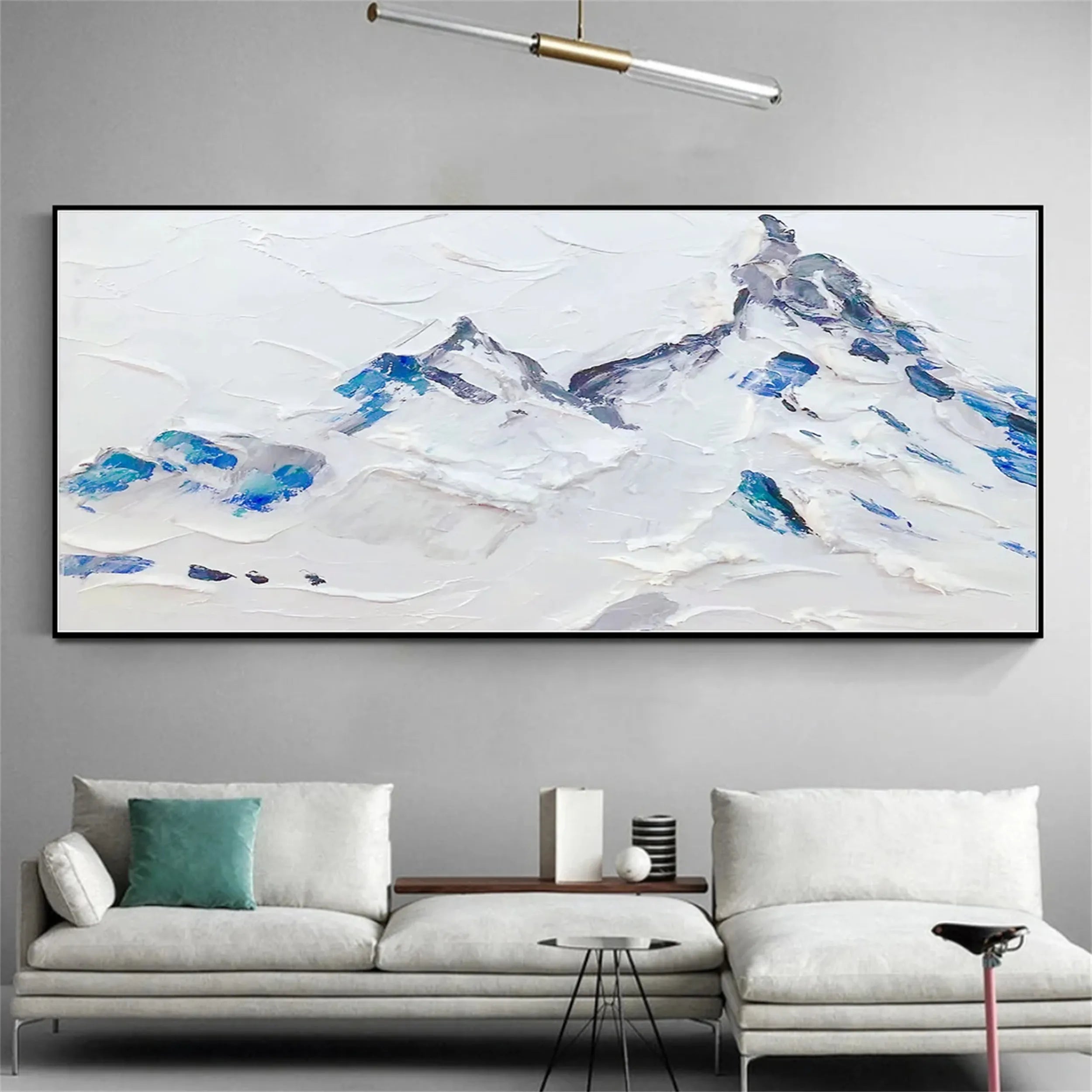 White Minimalist Textured Painting Canvas #MM235