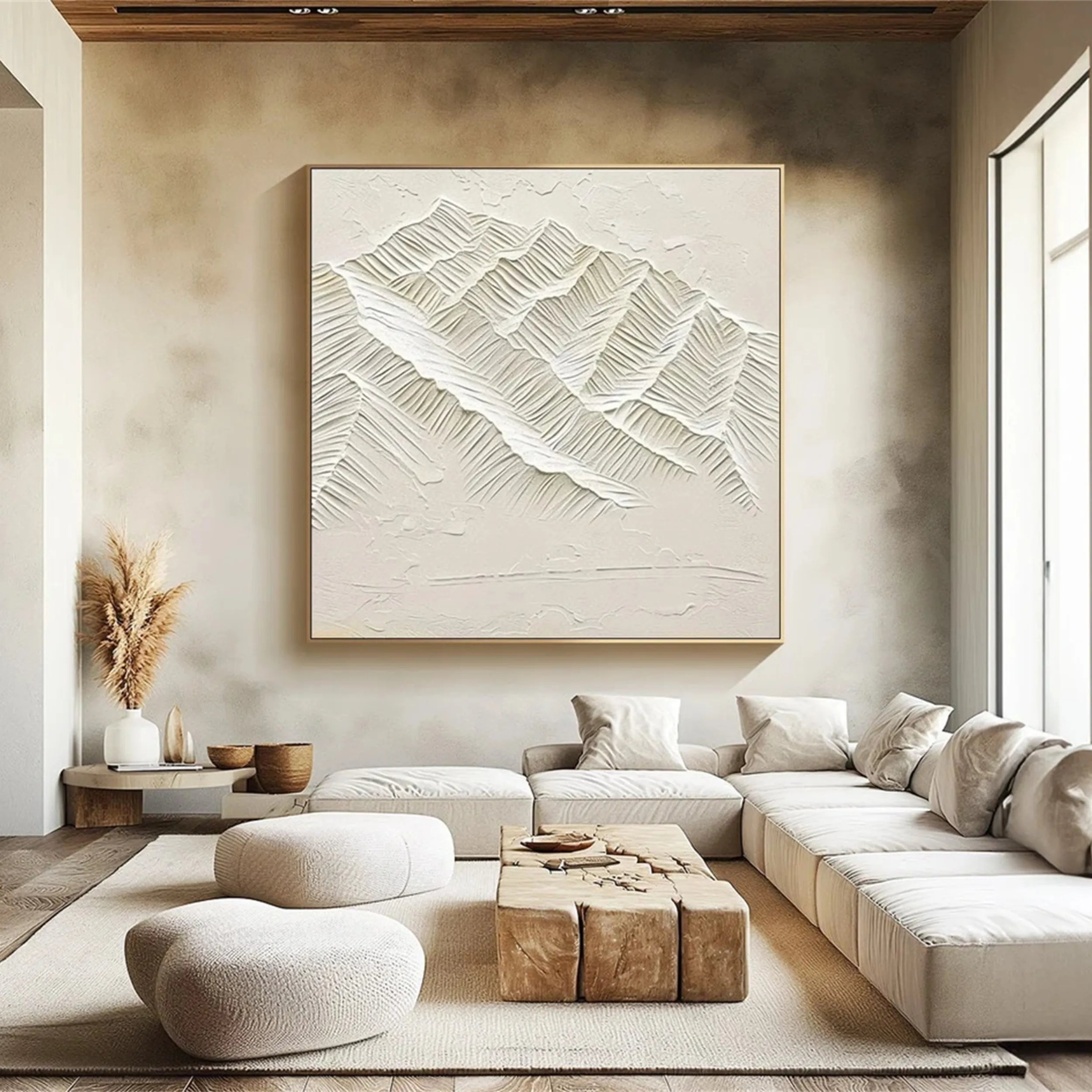 Beige Minimalist Textured Wall Art #MM262