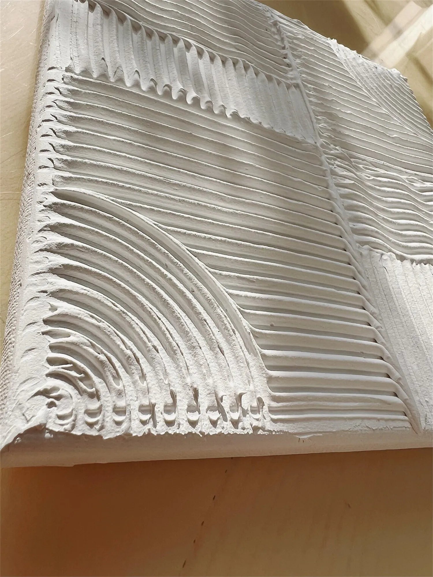 Plaster Art Minimalist Textured Paintings Set of 2 #MM278