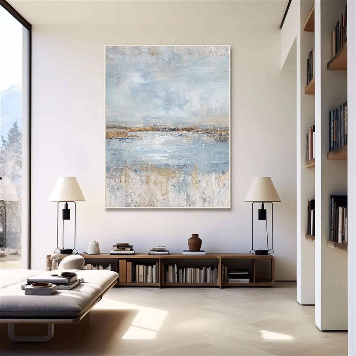 Blue & Green Abstract Wall Art #BG131