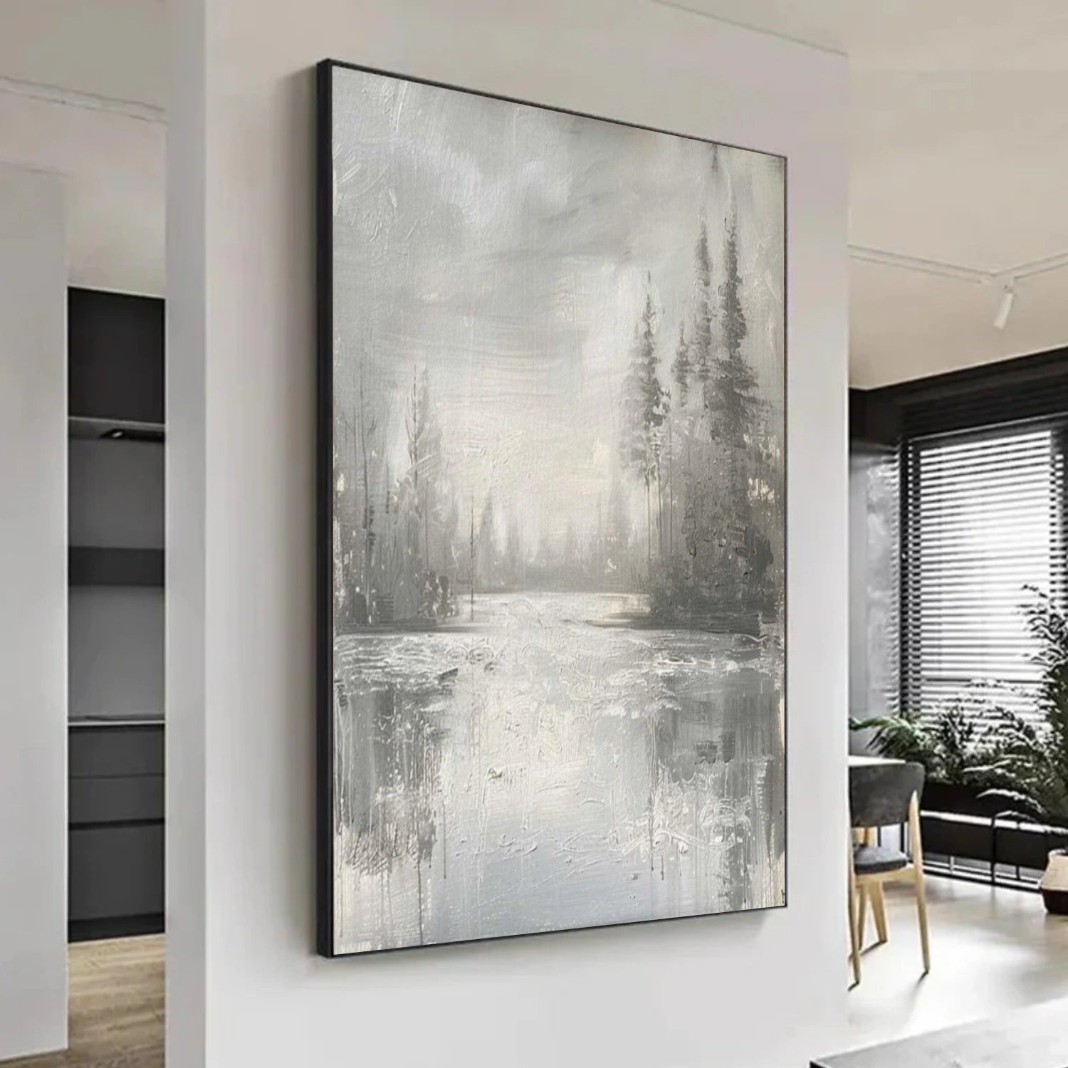 Flower & Tree Abstract Texture Canvas Art #FT 282