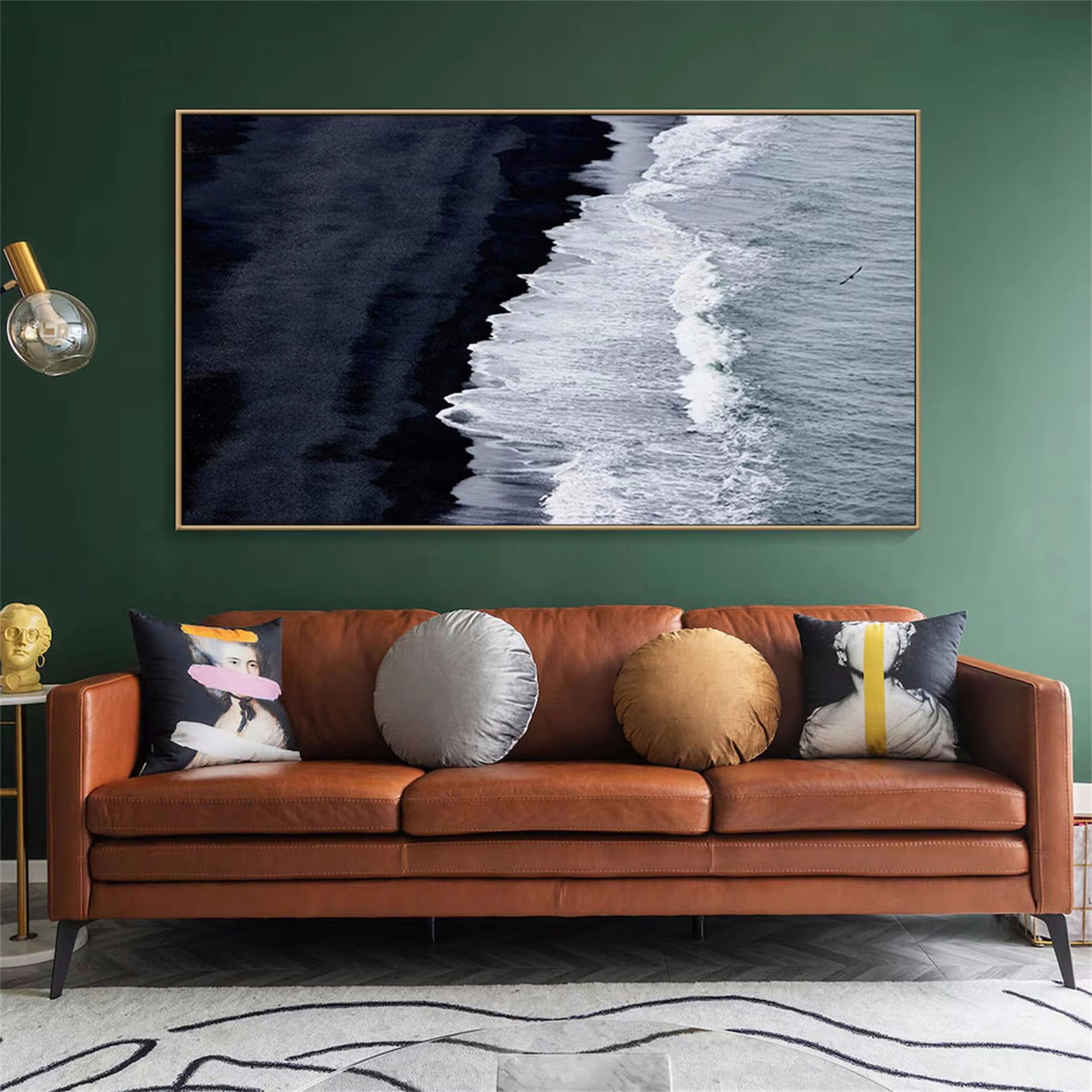 Black White Textured Minimalist Wall Art #MZ056