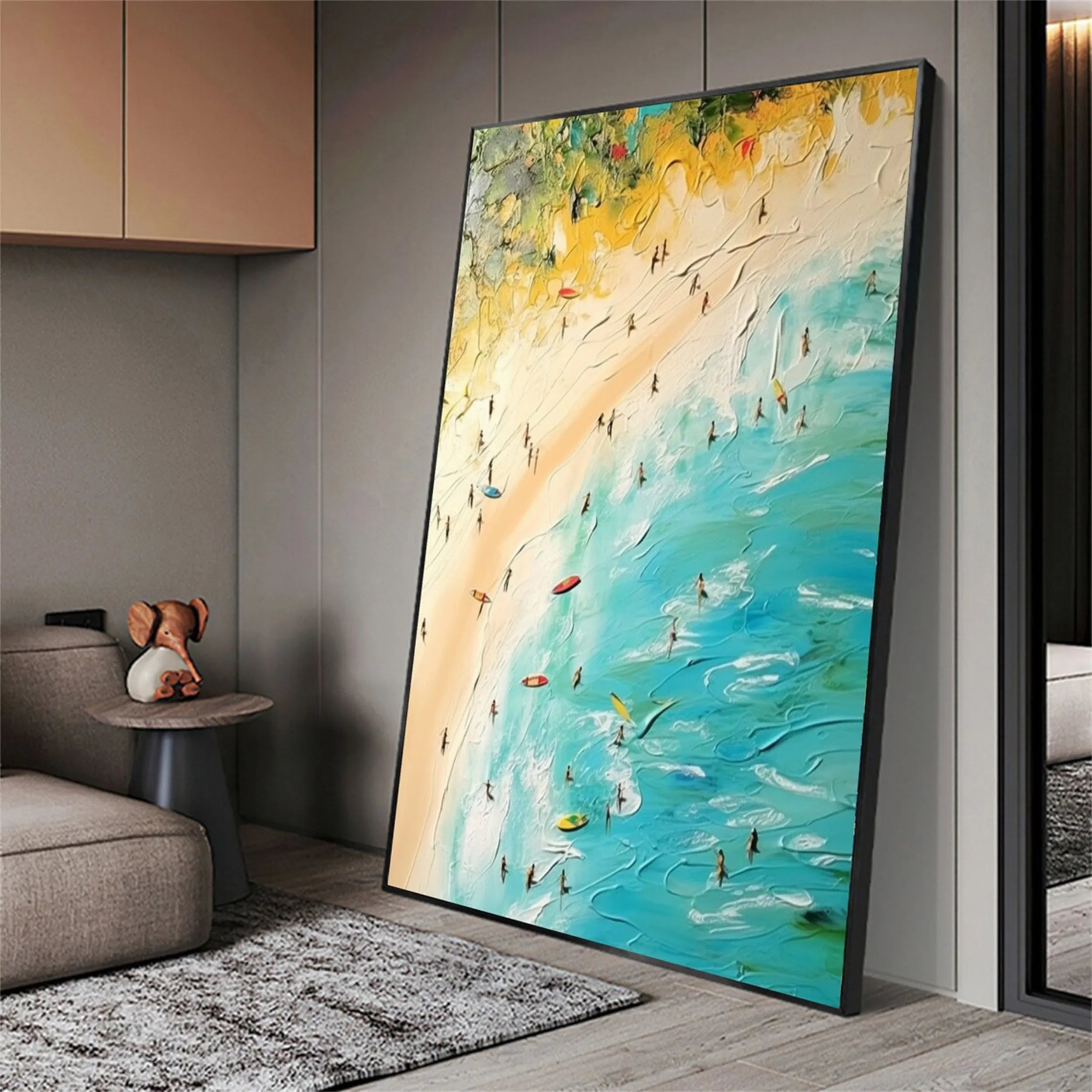 Seascape and Snowy Peak Painting #SP027