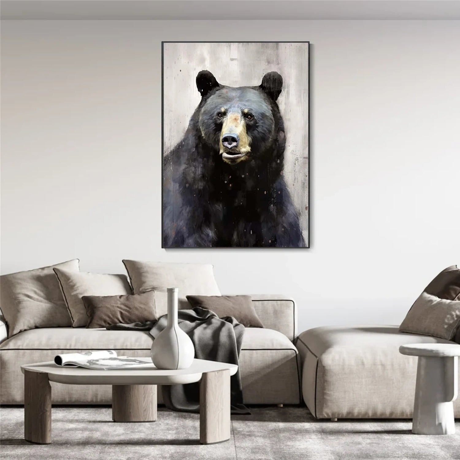 Abstract Animal Canvas Art #AP171