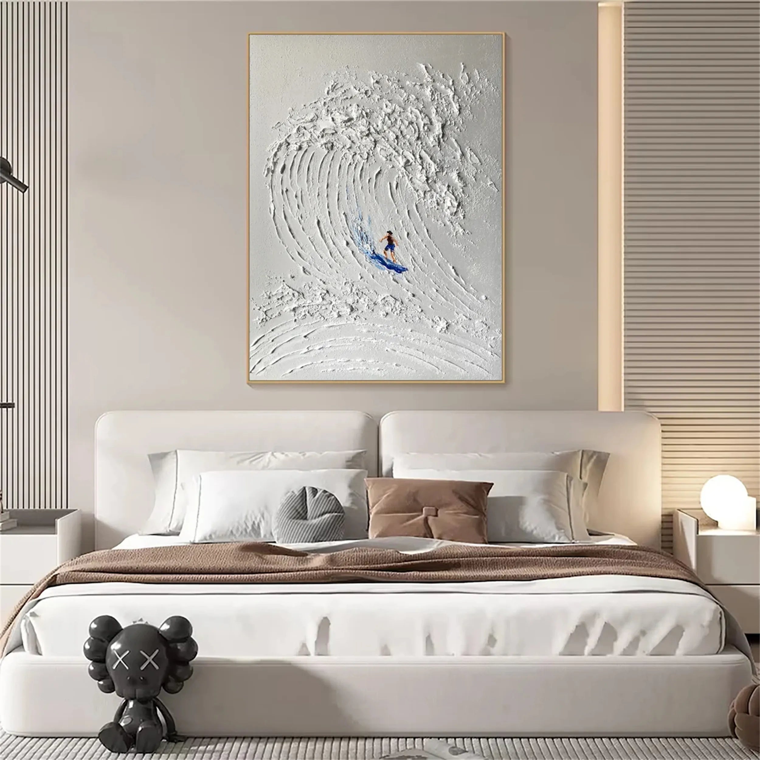 Surf Art Minimalist Textured Painting Canvas #MM218