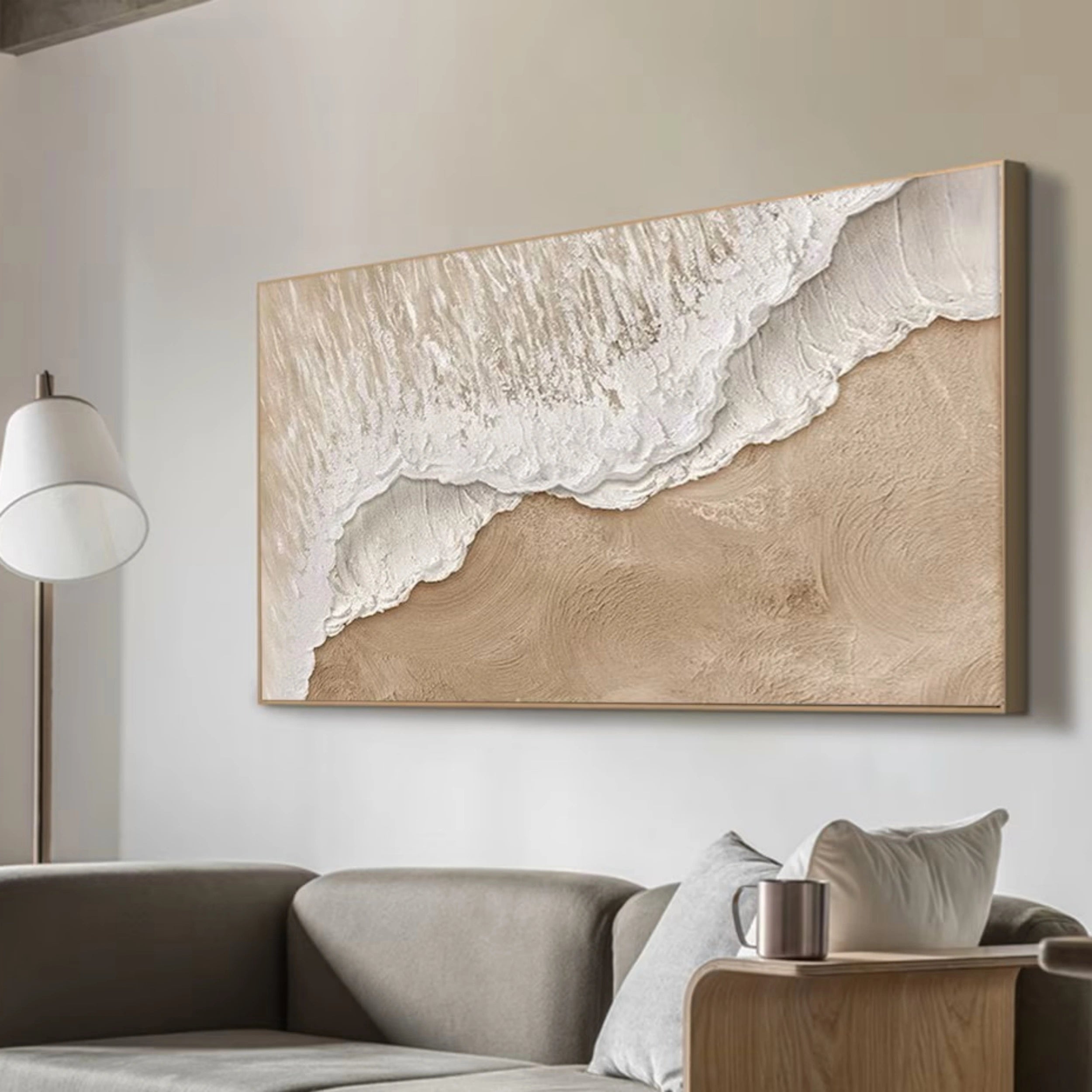 Frameless(Streched Only) Ocean And Sky Painting #OS 077