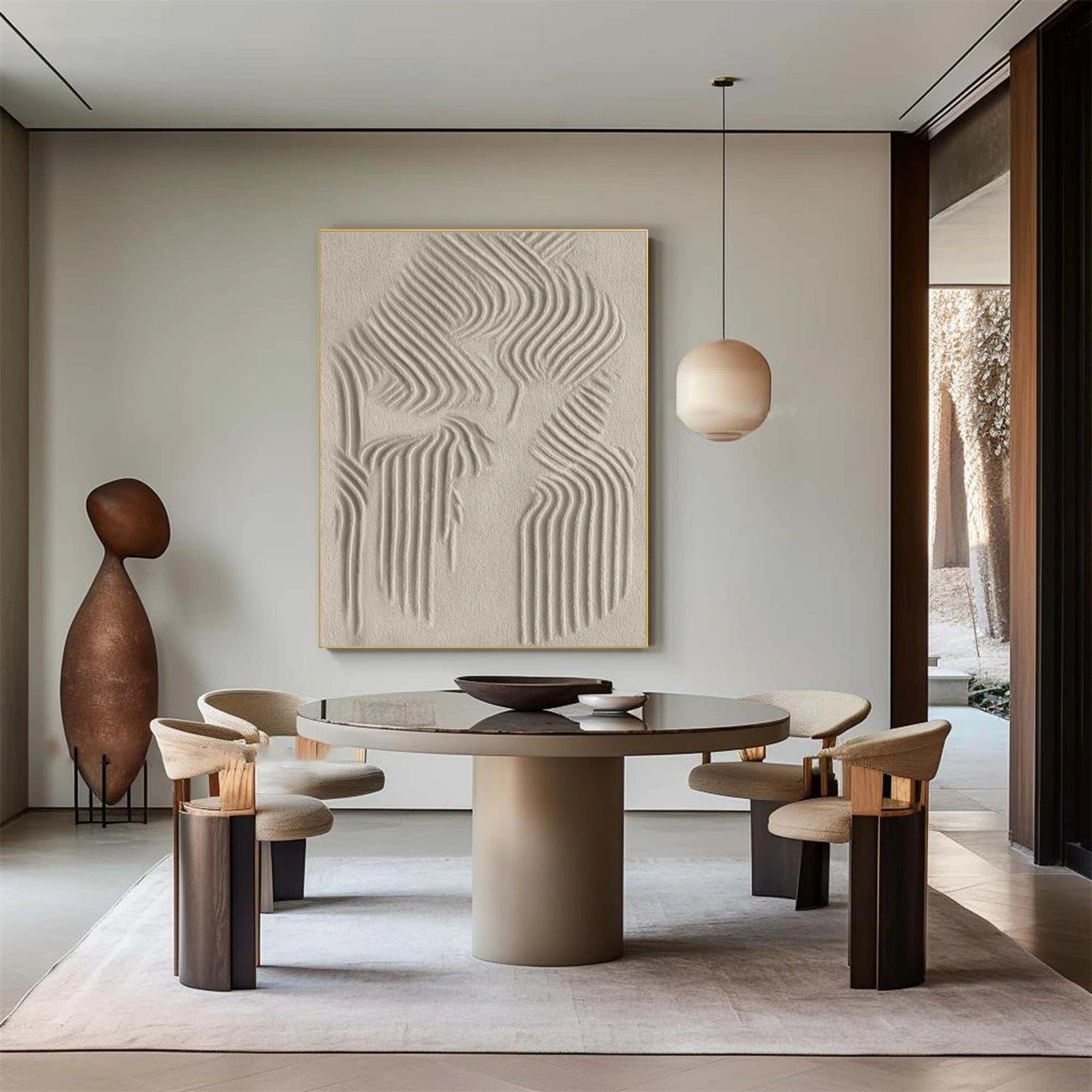 Beige & Brown Abstract #BB143