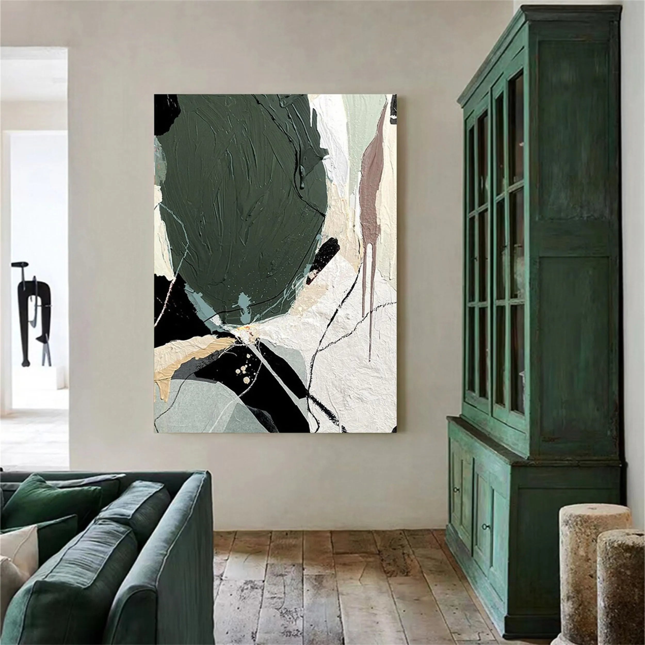 Blue & Green Abstract #BG033