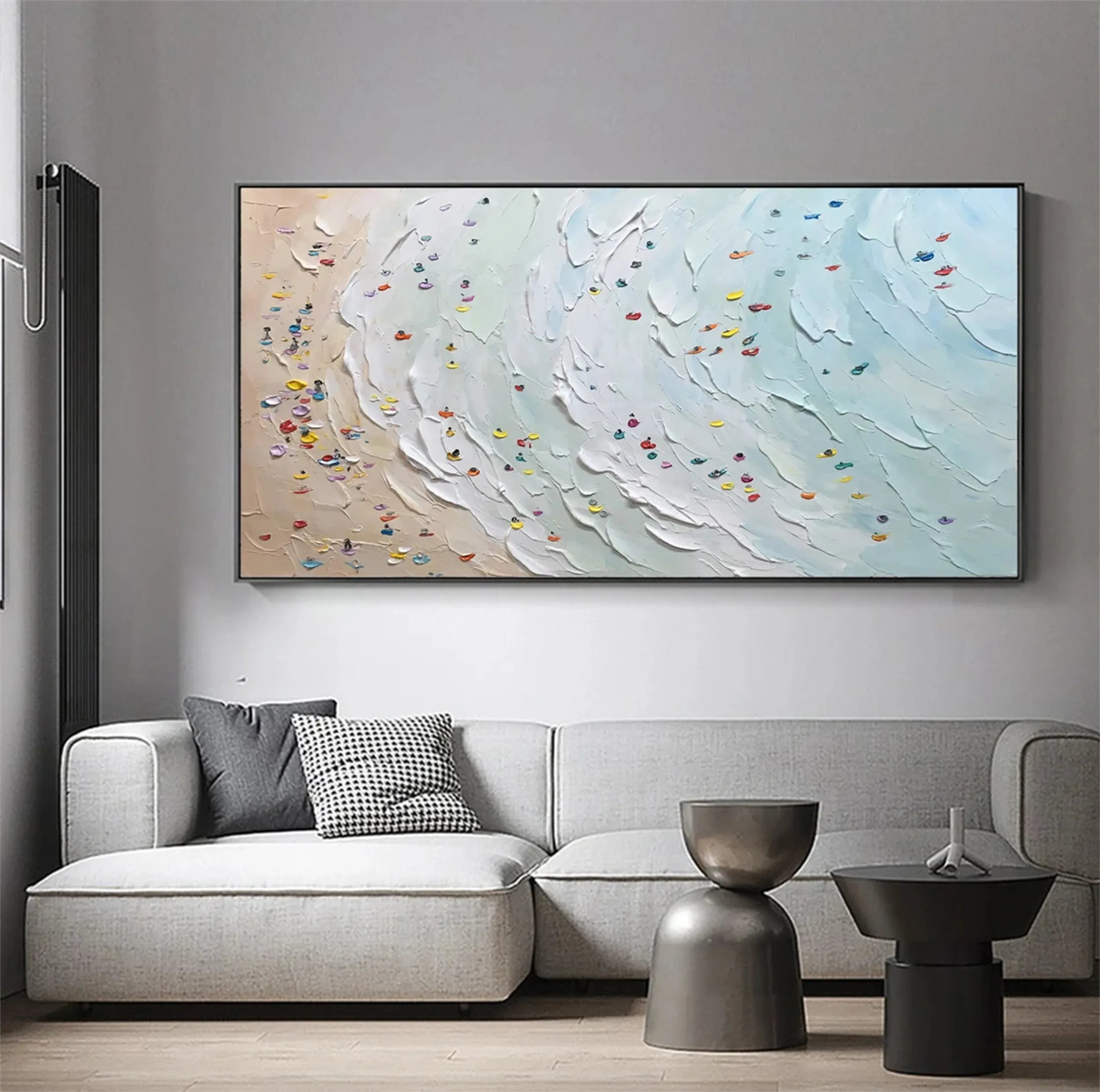 Seascape and Snowy Peak Painting #SP001