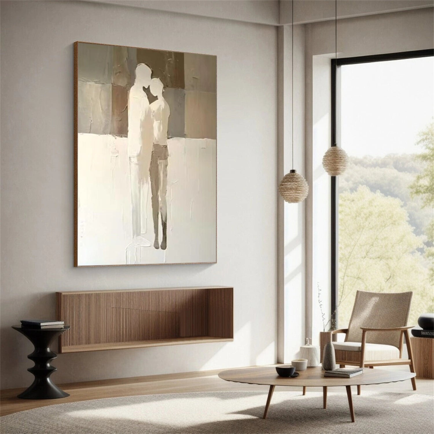 Contemporary Abstract Minimalist Textured Wall Art #CW050