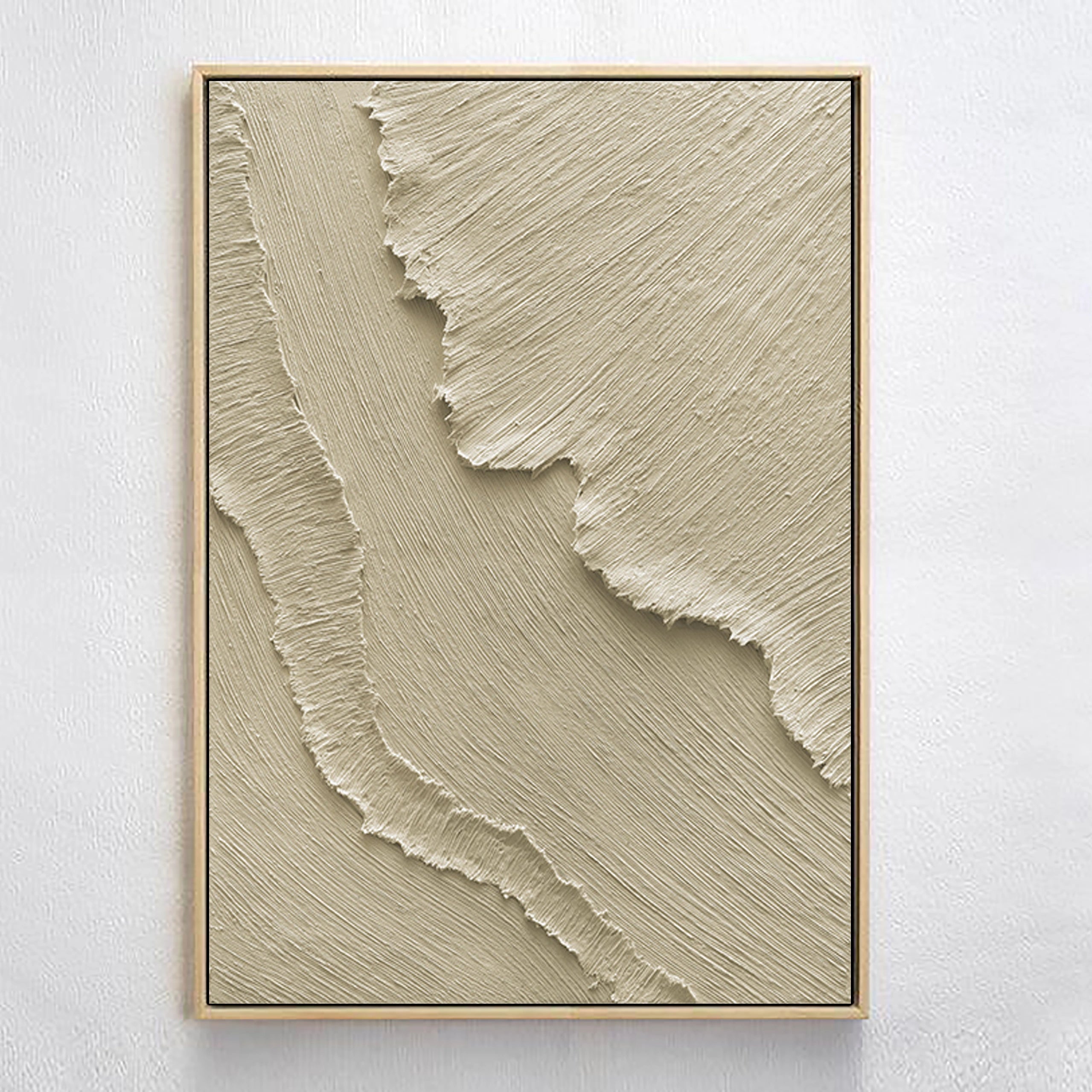 Beige Minimalist Textured Wall Art #MM034