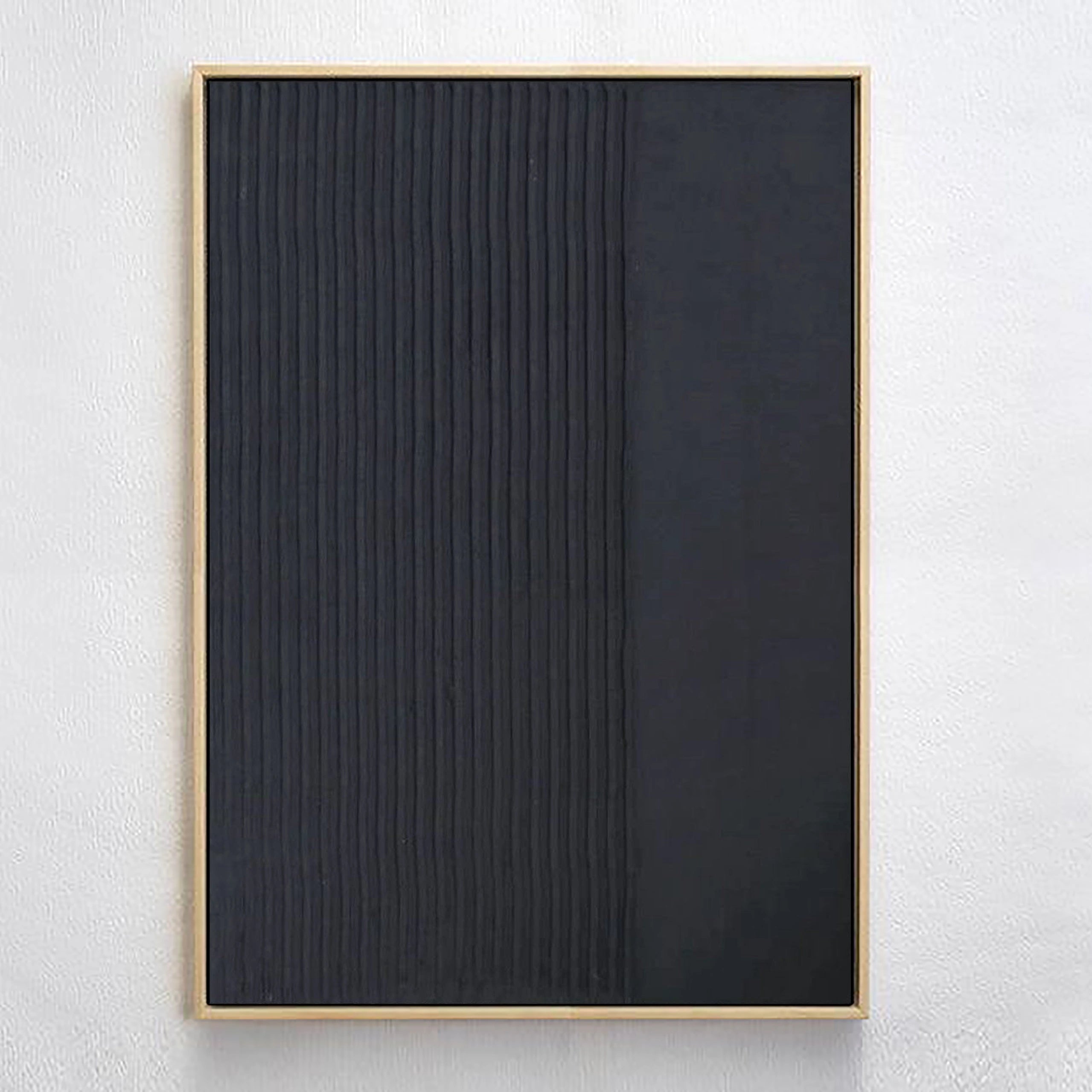 Black Minimalist Textured Painting Canvas #MZ021
