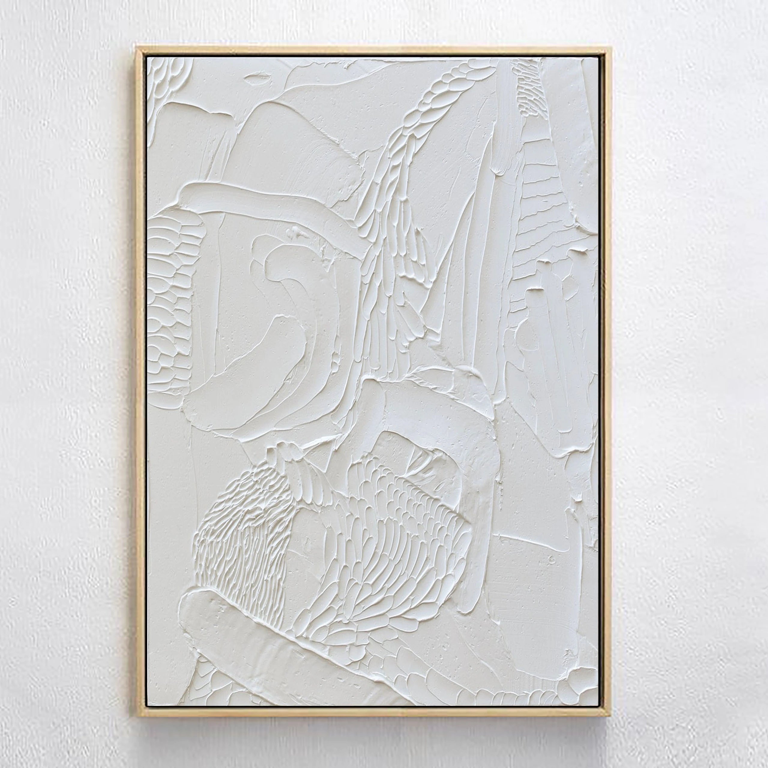 Plaster Art Minimalist Textured Painting #MM012-Vertical