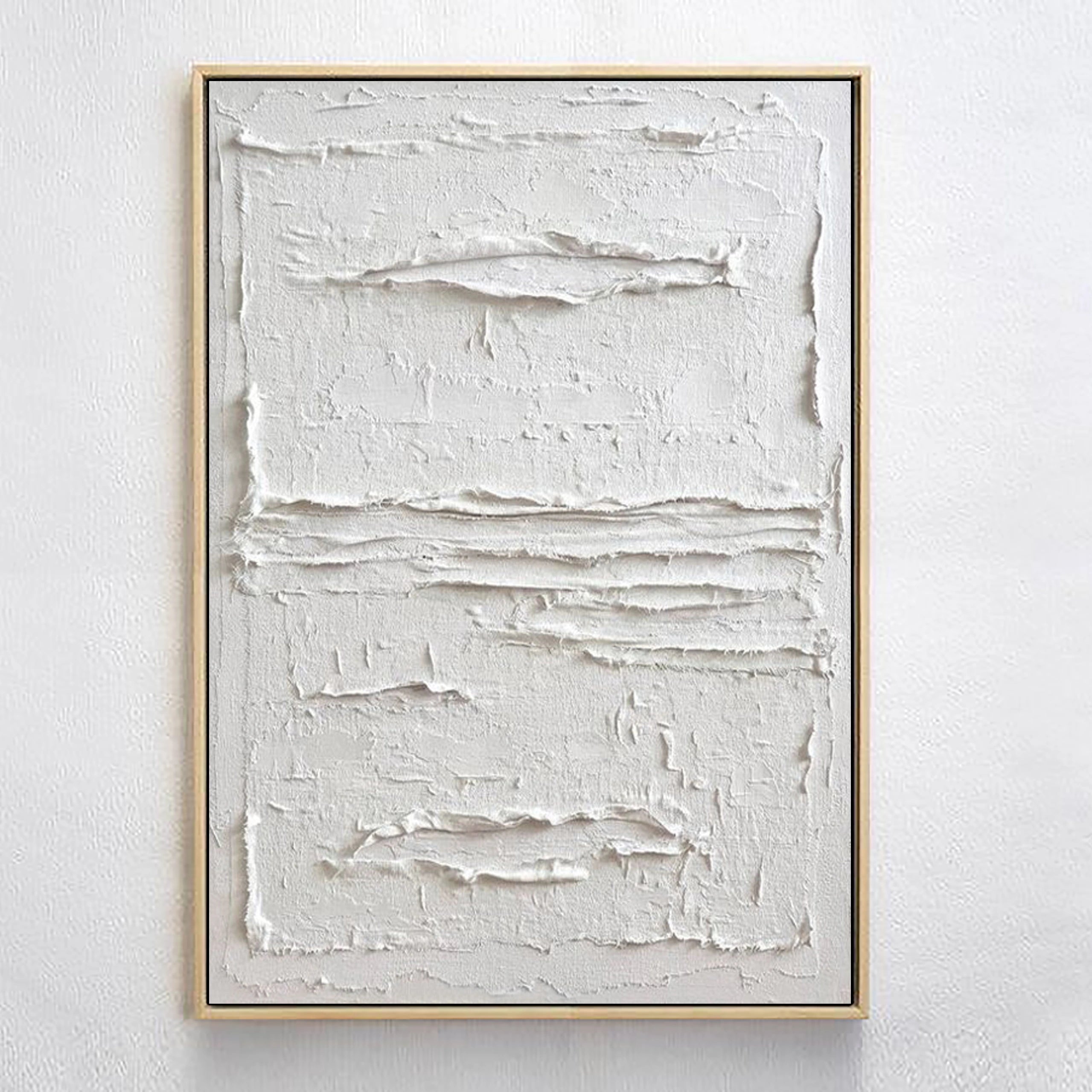 White Minimalist Textured Painting Canvas #MM024