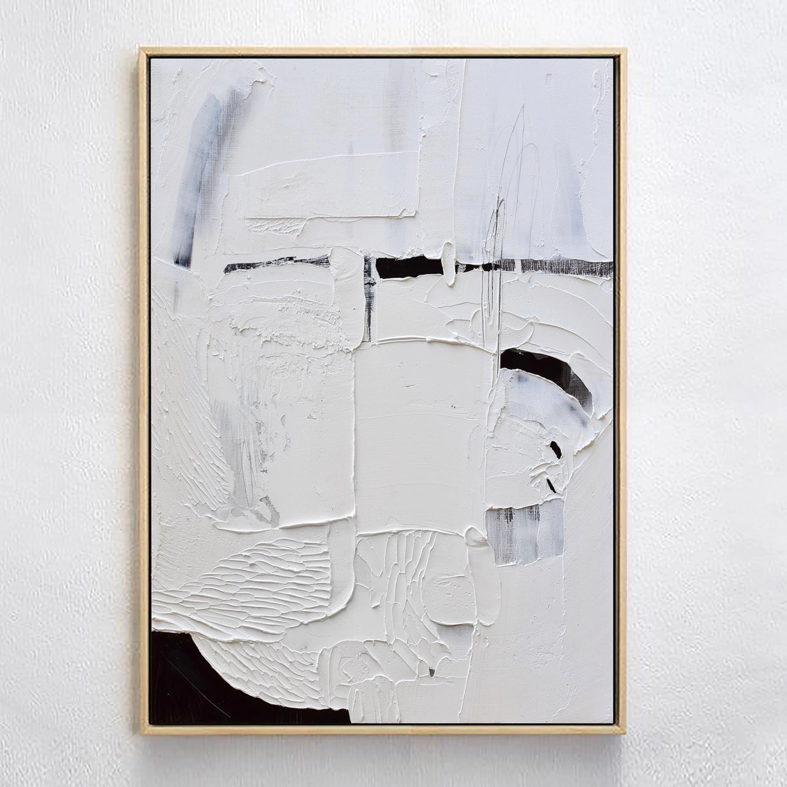 Plaster Art Minimalist Textured Painting #MM008-Vertical