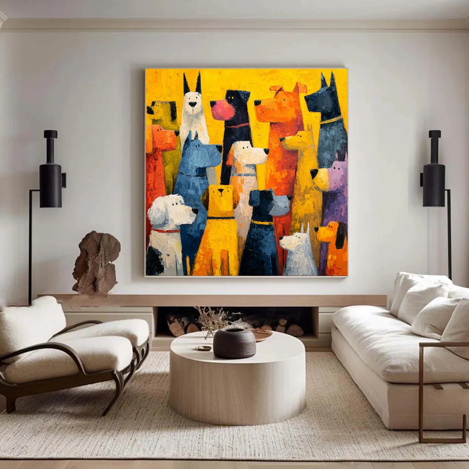 Colorful Abstract Animal Canvas Art #AP193