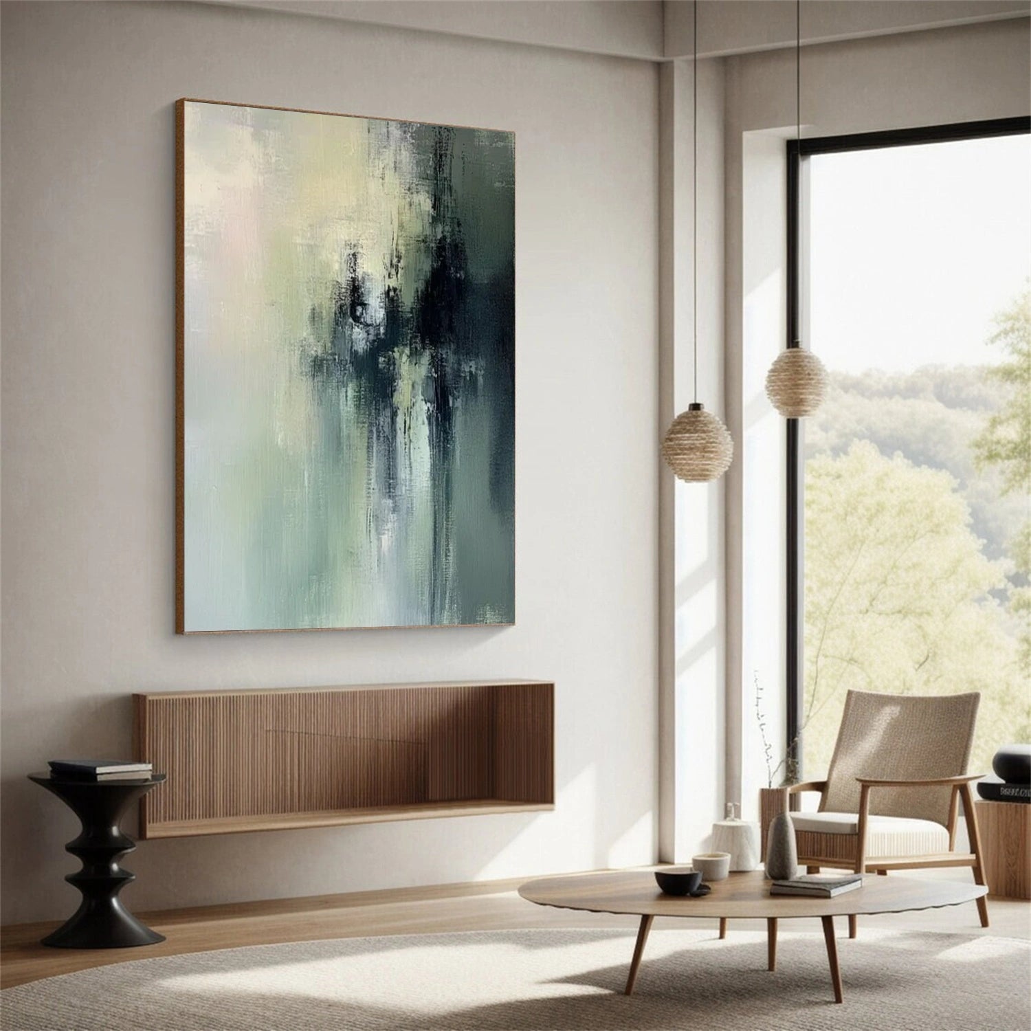 Blue & Green Abstract #BG115