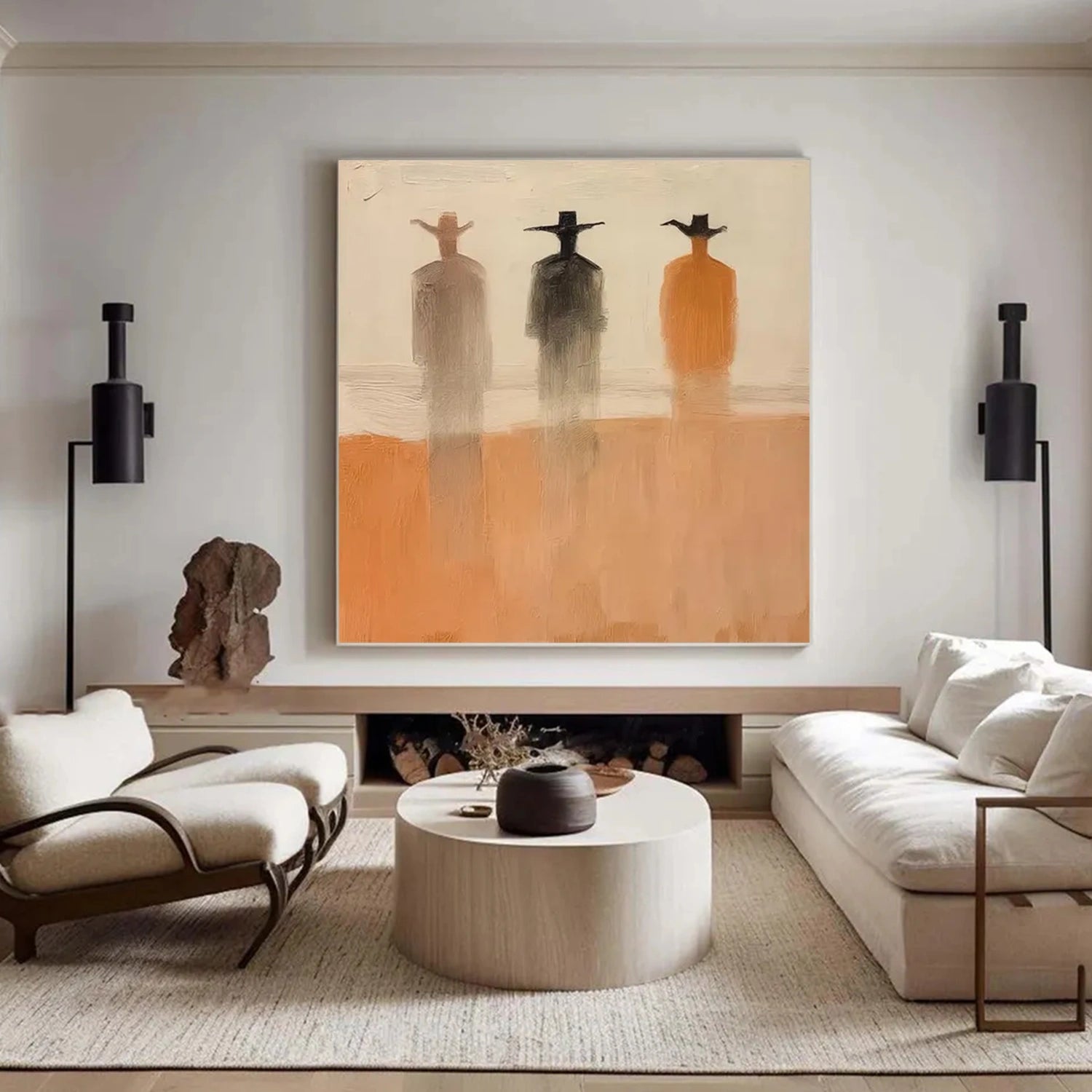 Contemporary Abstract Minimalist Textured Wall Art #CW051