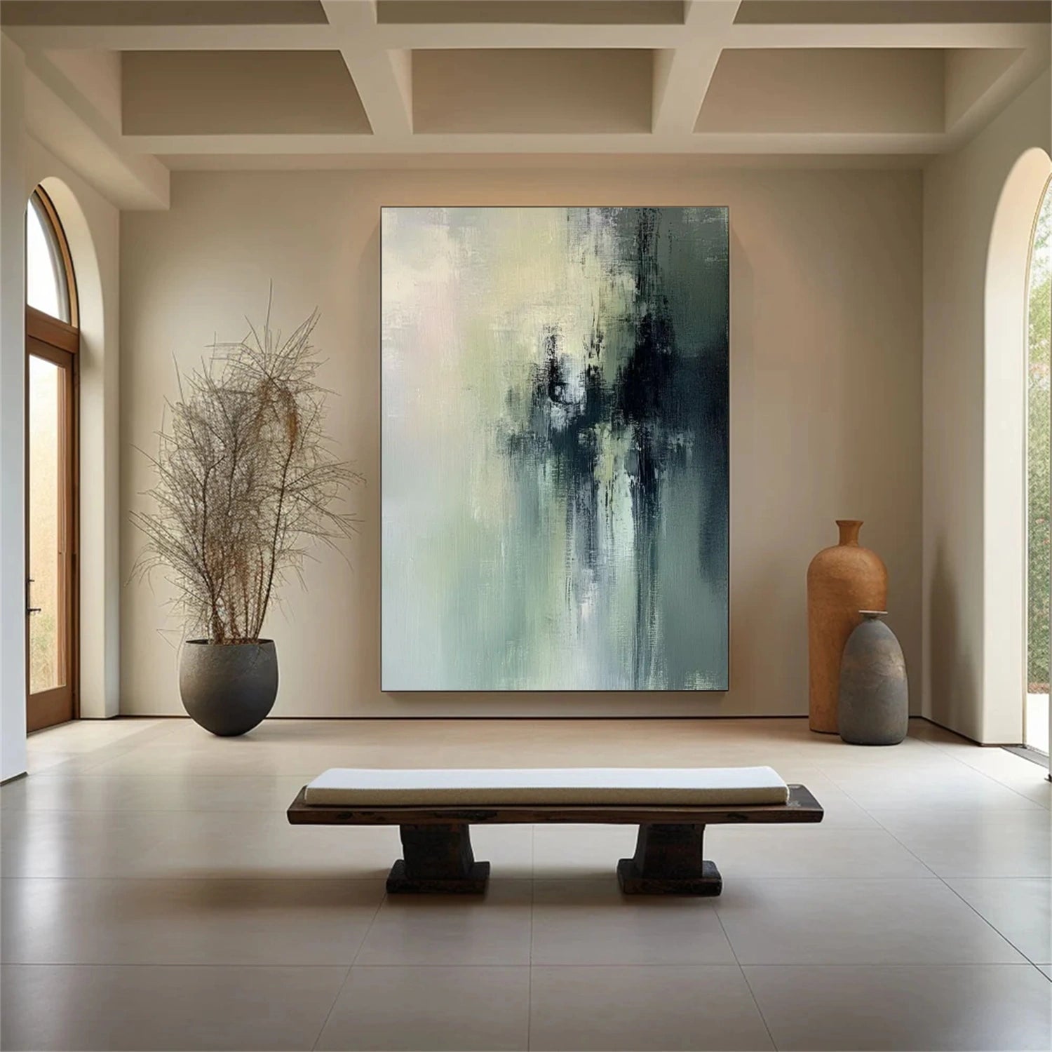 Blue & Green Abstract #BG115