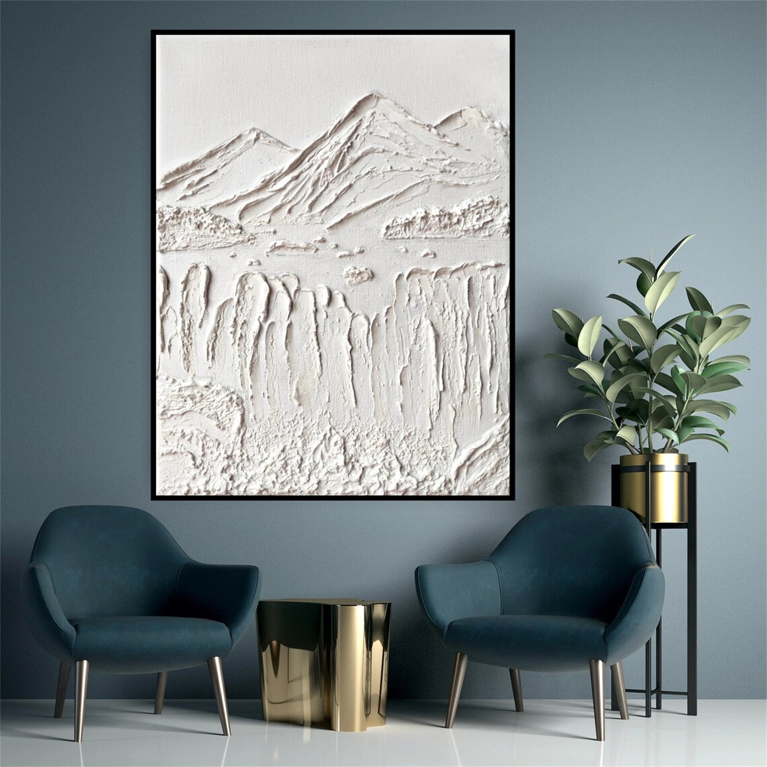 Plaster Art Minimalist Textured Painting #MM157