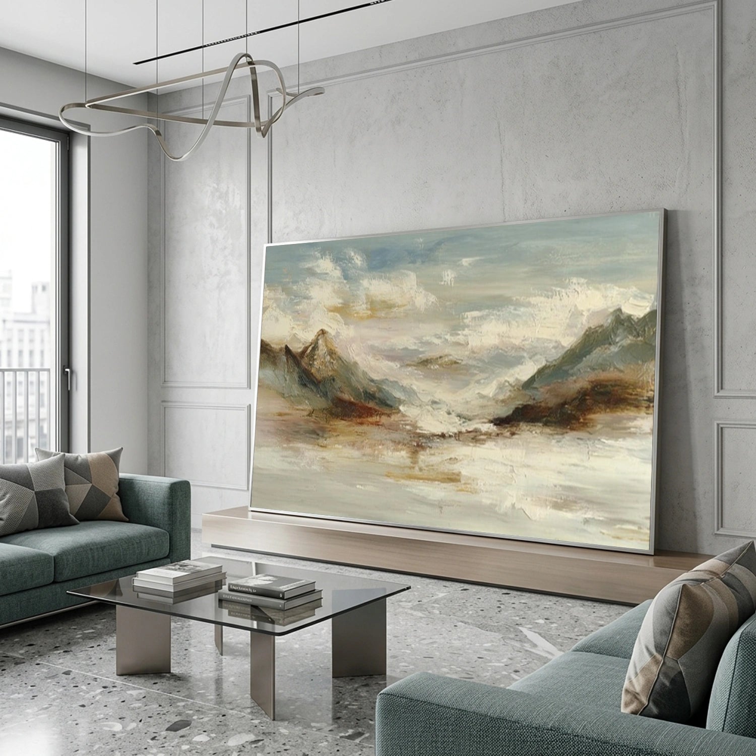Minimalist Mountain Texture Canvas # MM443