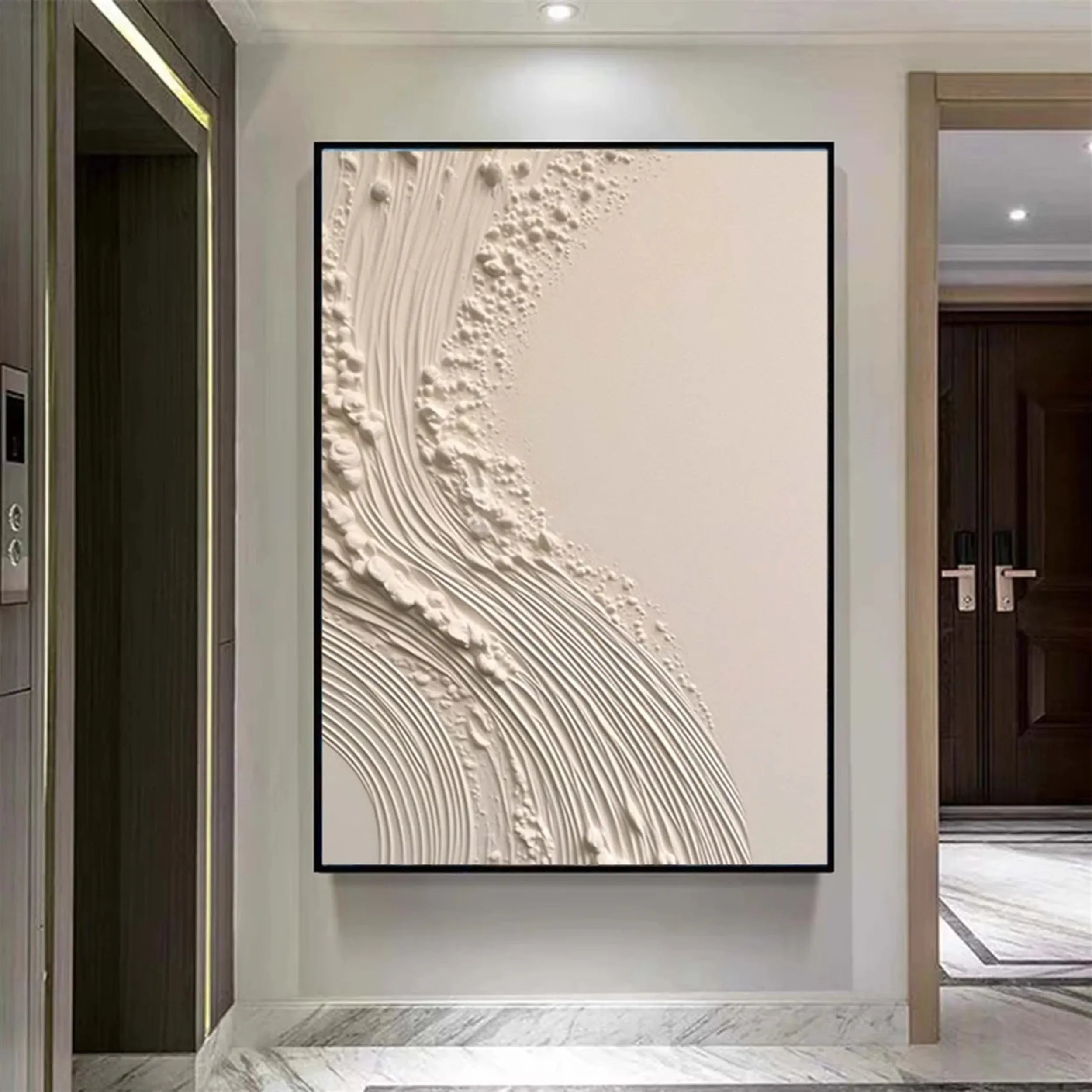 Beige Minimalist Textured Wall Art #MM164