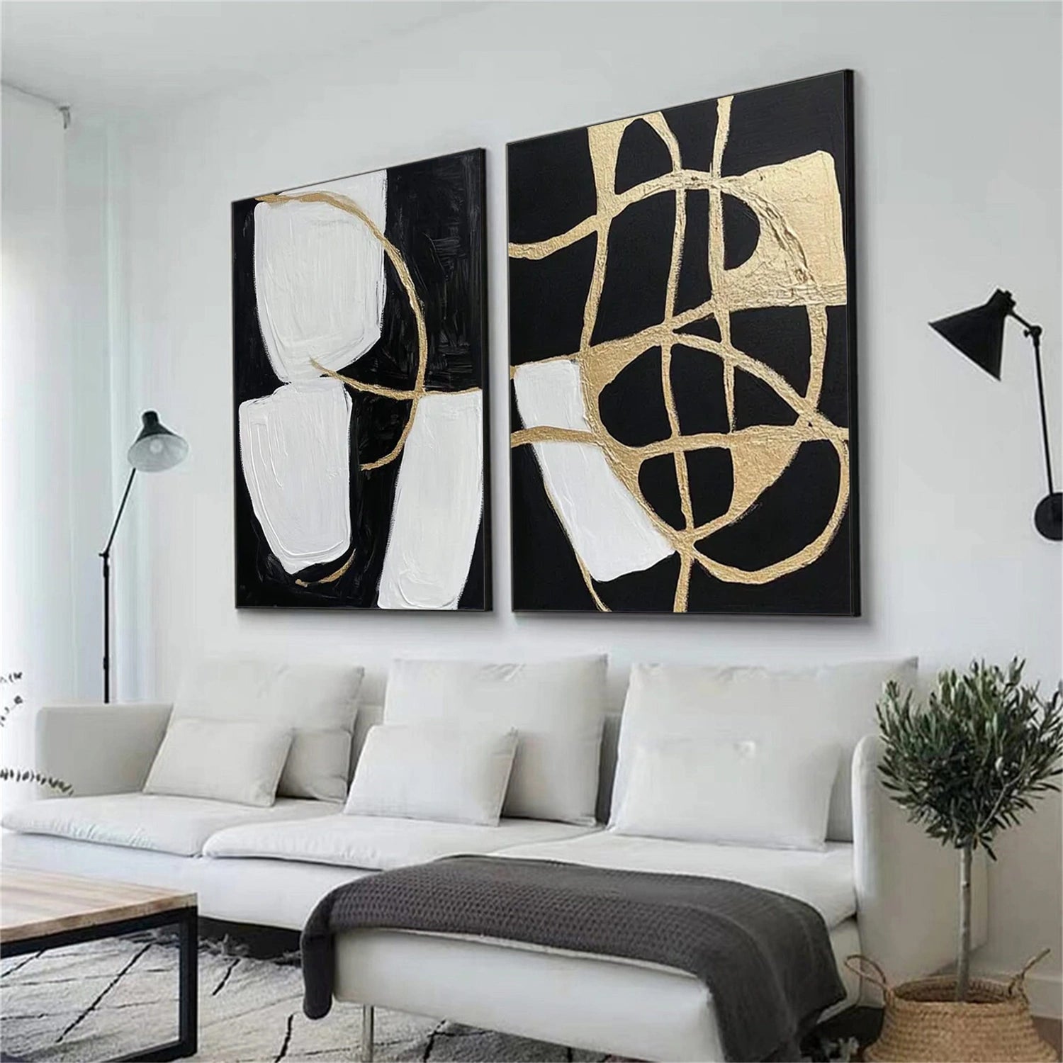 Minimalist Canvas Art Set of 2 #MM356