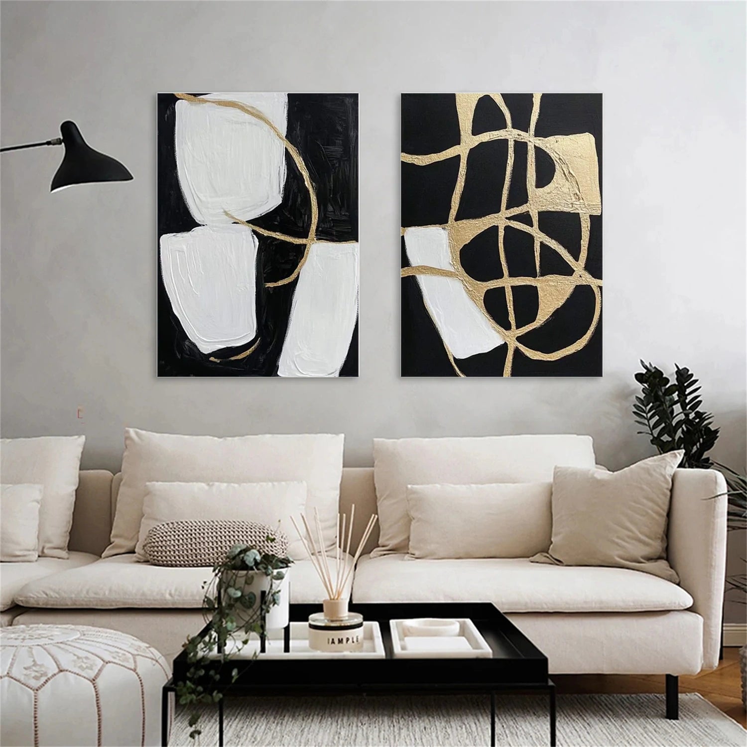 Minimalist Canvas Art Set of 2 #MM356
