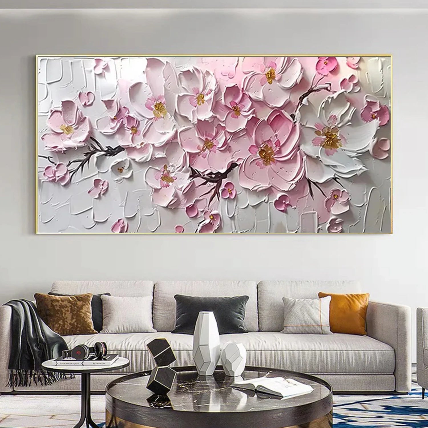 Flower & Tree Abstract Texture Canvas Art #FT 298