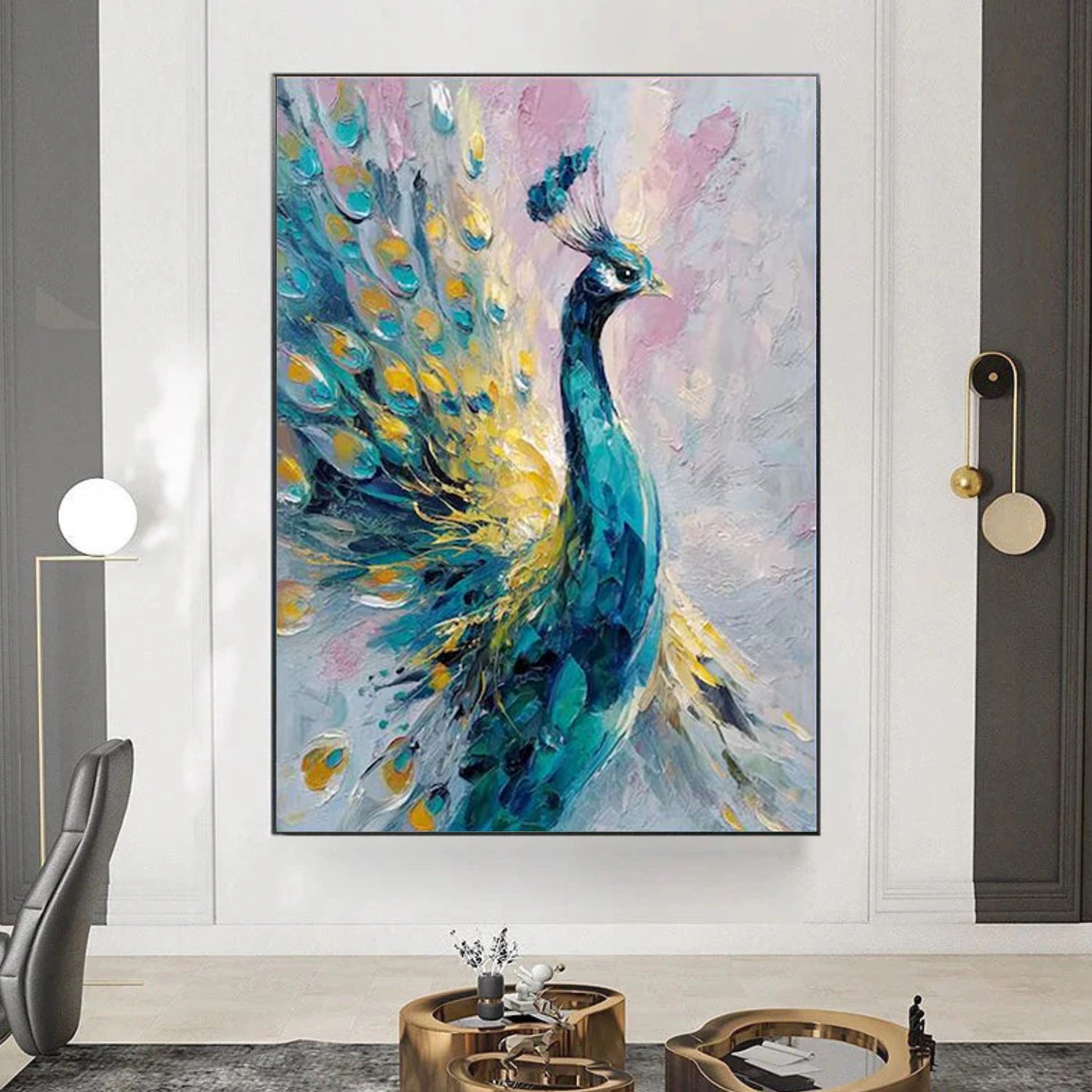 Colorful Abstract Texture Animal Canvas Art #AP202