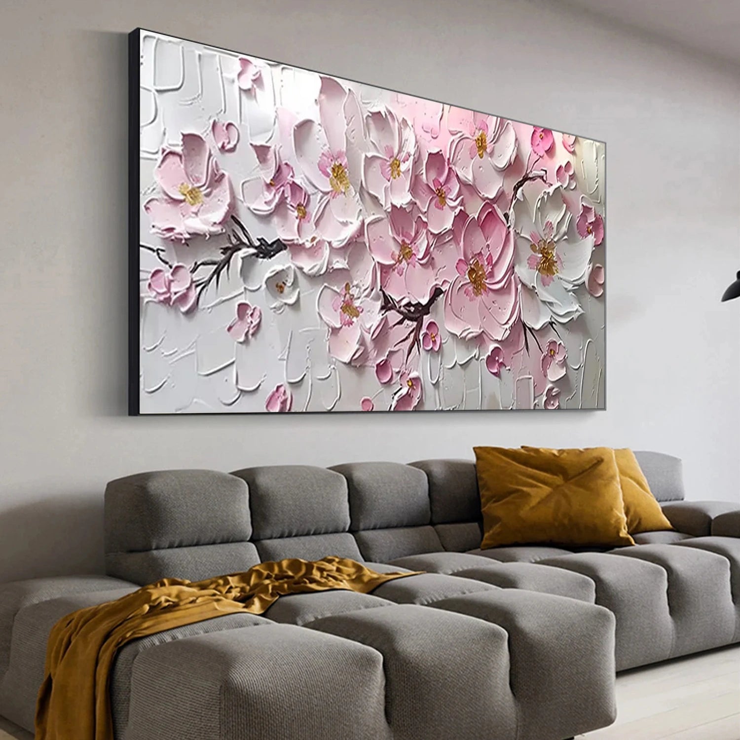 Flower & Tree Abstract Texture Canvas Art #FT 298