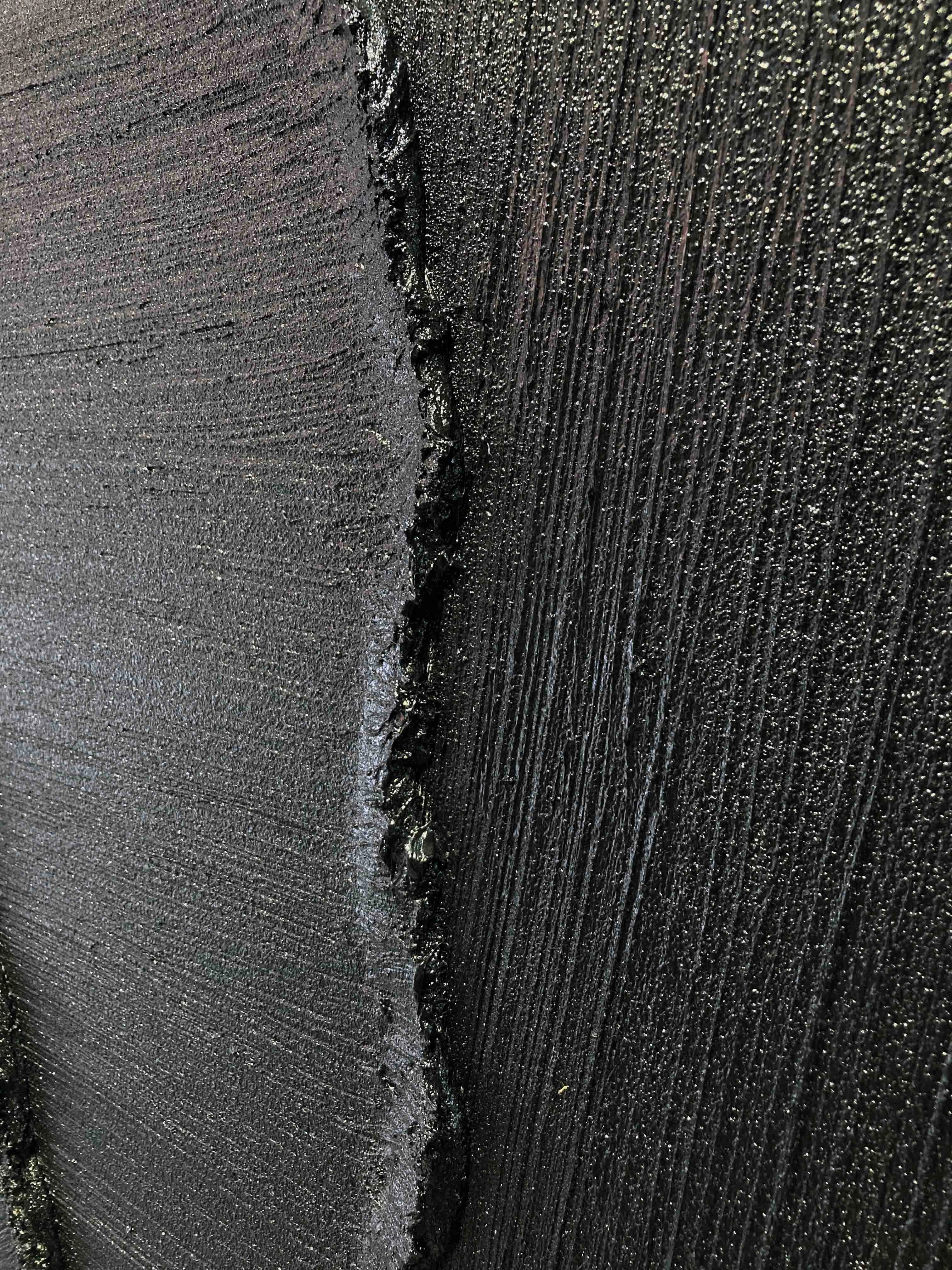 Black Minimalist Textured Painting Canvas #MZ005