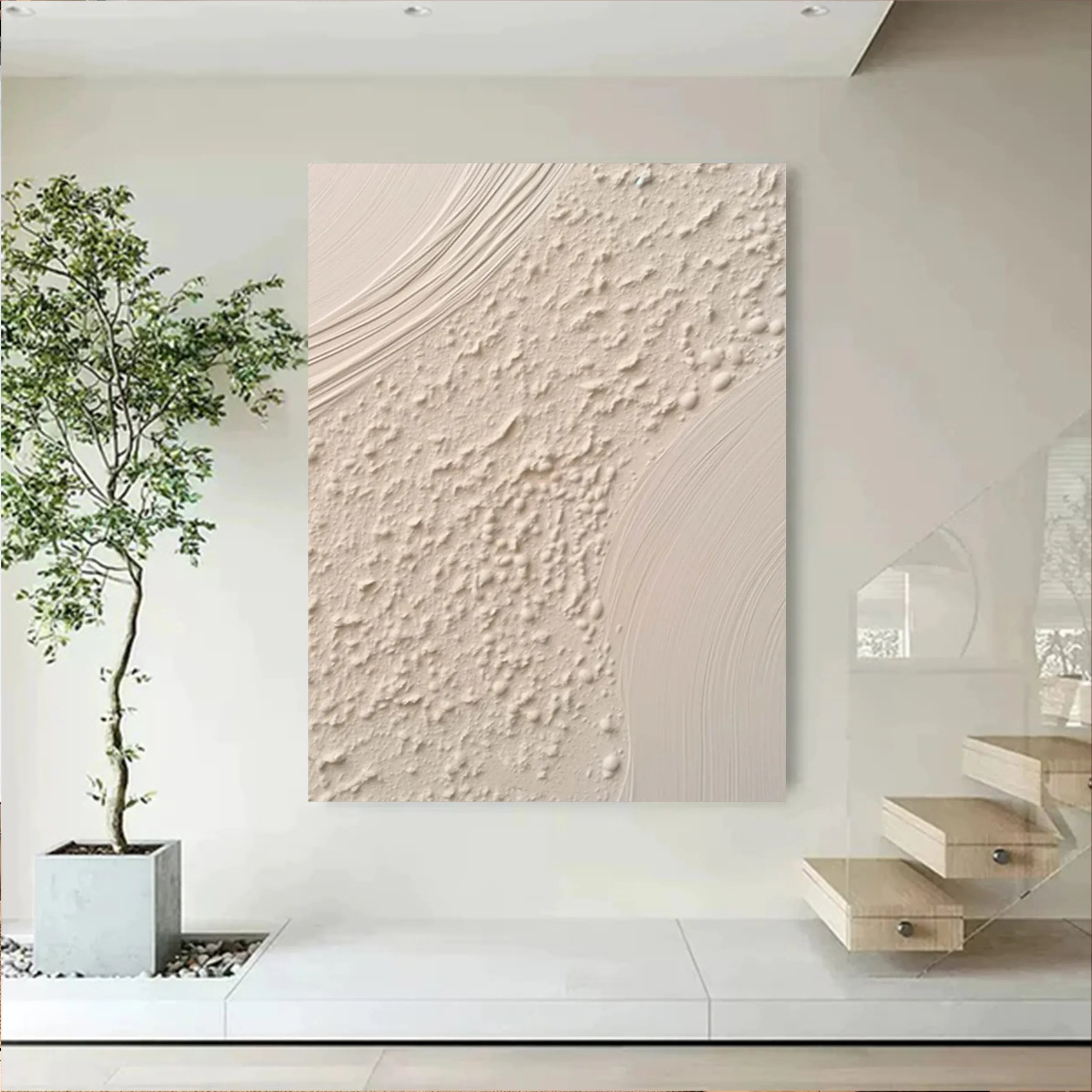 Beige & Brown Abstract #BB094