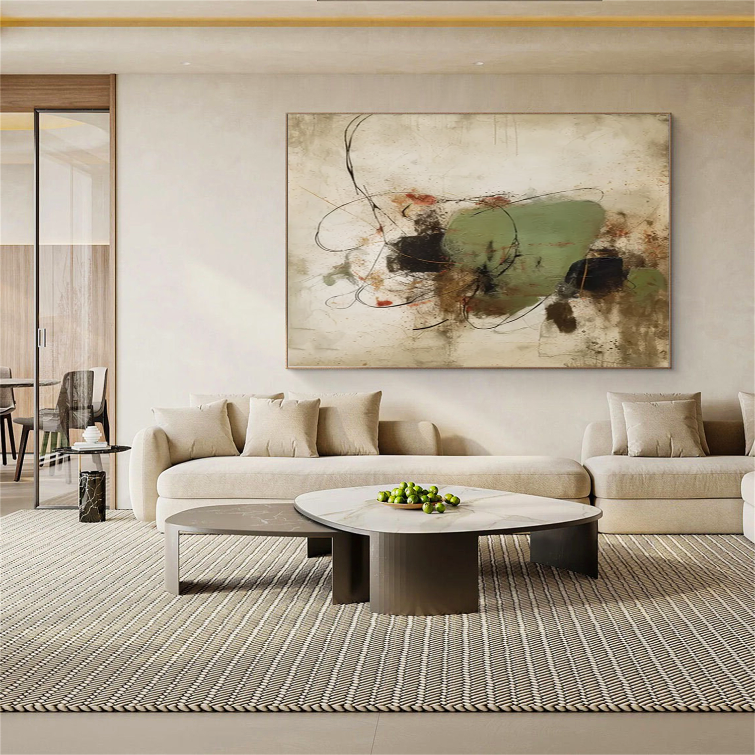 Custom Horizontal Abstract Painting #AB 110