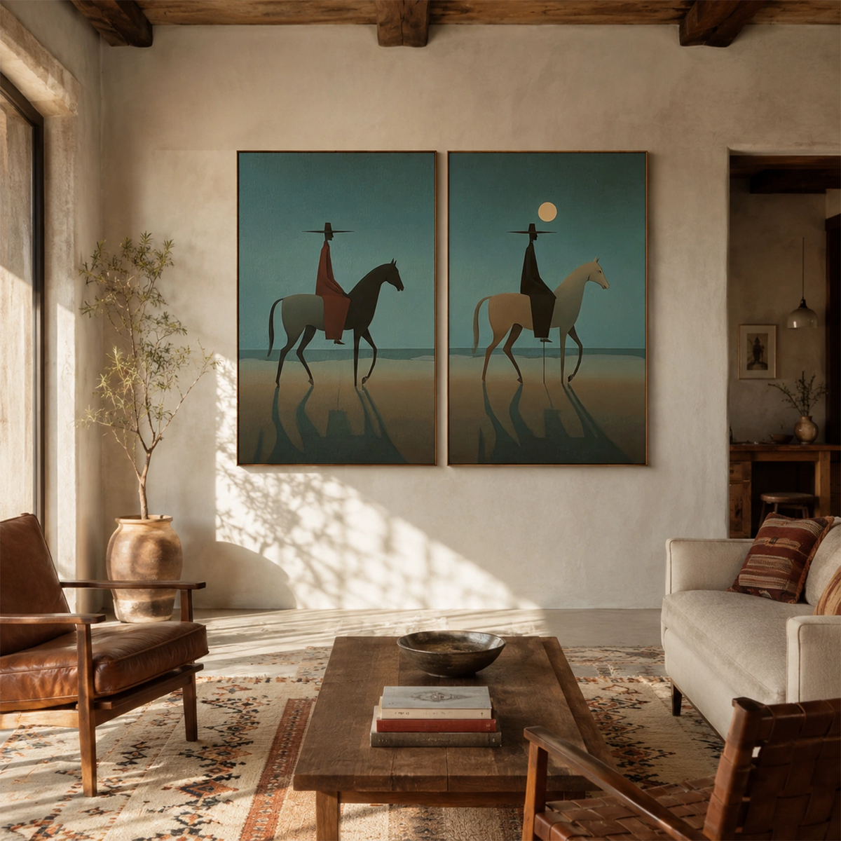 Western Figurative Art Set of 2 #VE148